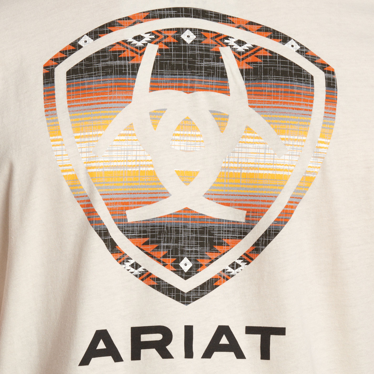 Ariat Men's Off White Ariat Logo SMU T-Shirt - Image 1