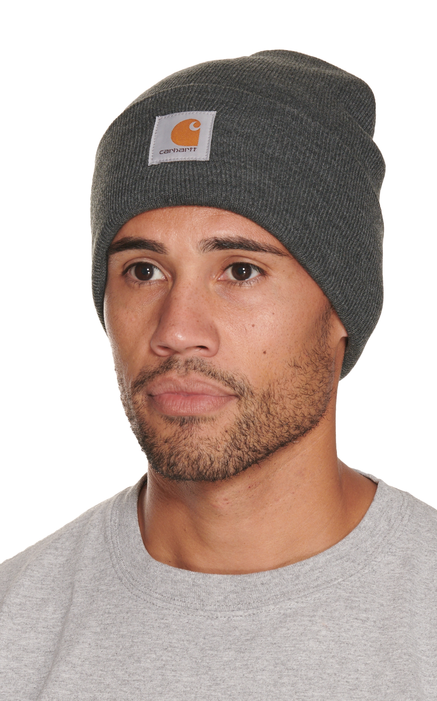 Carhartt Heather Coal Knit Cuffed Beanie - Image 1