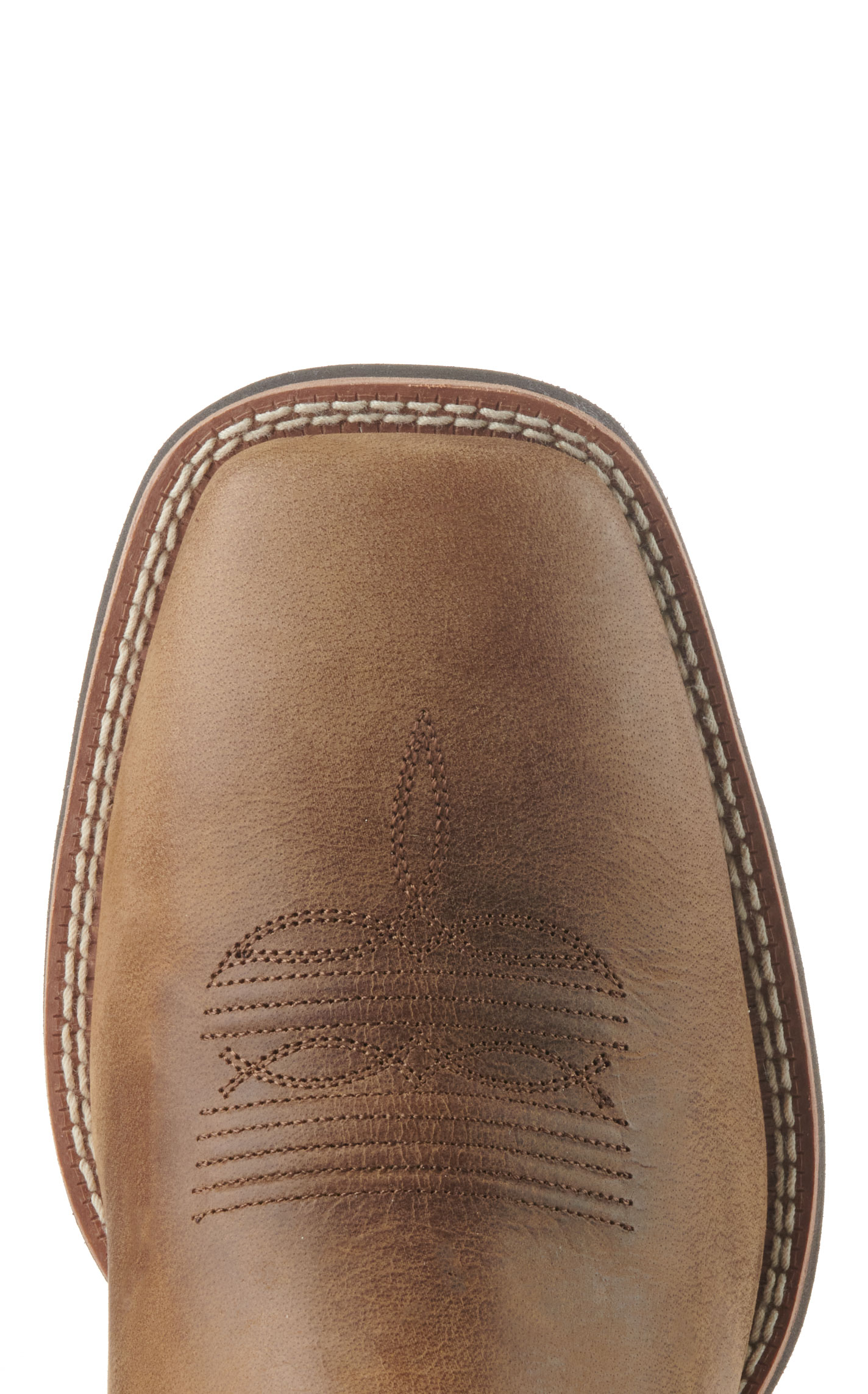 Ariat Men's Ricochet Sandstorm Tan and Chestnut SmartLite Wide Square Toe Cowboy Boots - Image 1