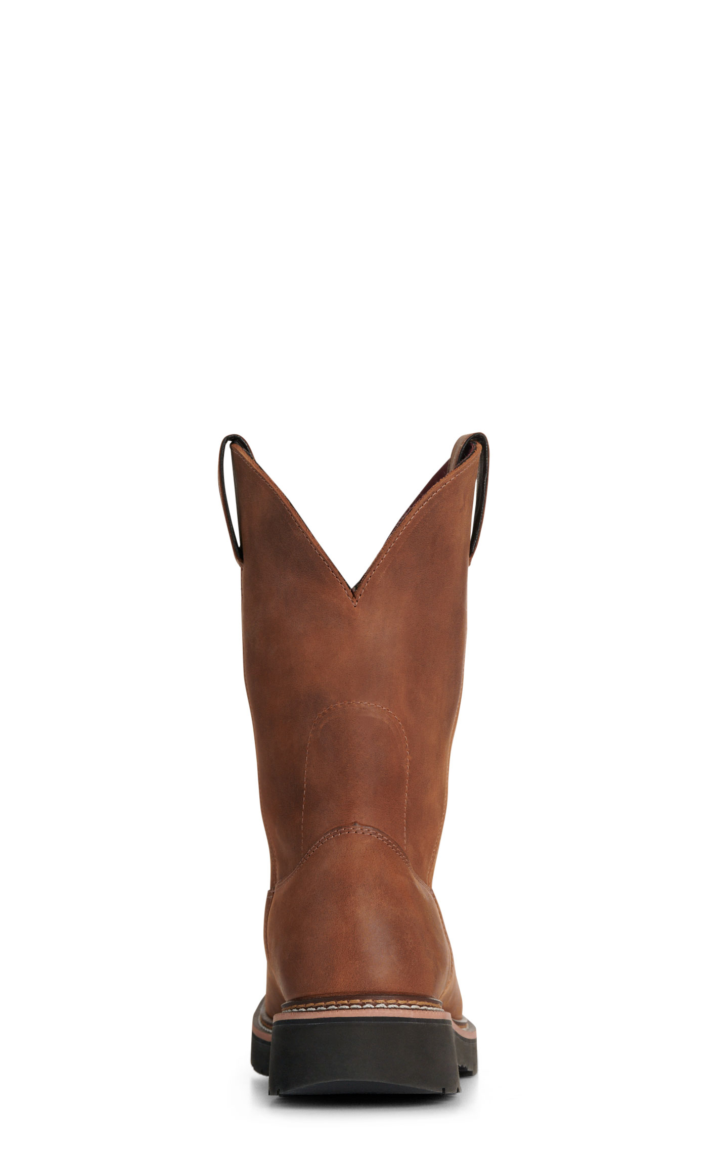 Justin Walnut Waterproof Wide Square Toe Work Boots - Image 1