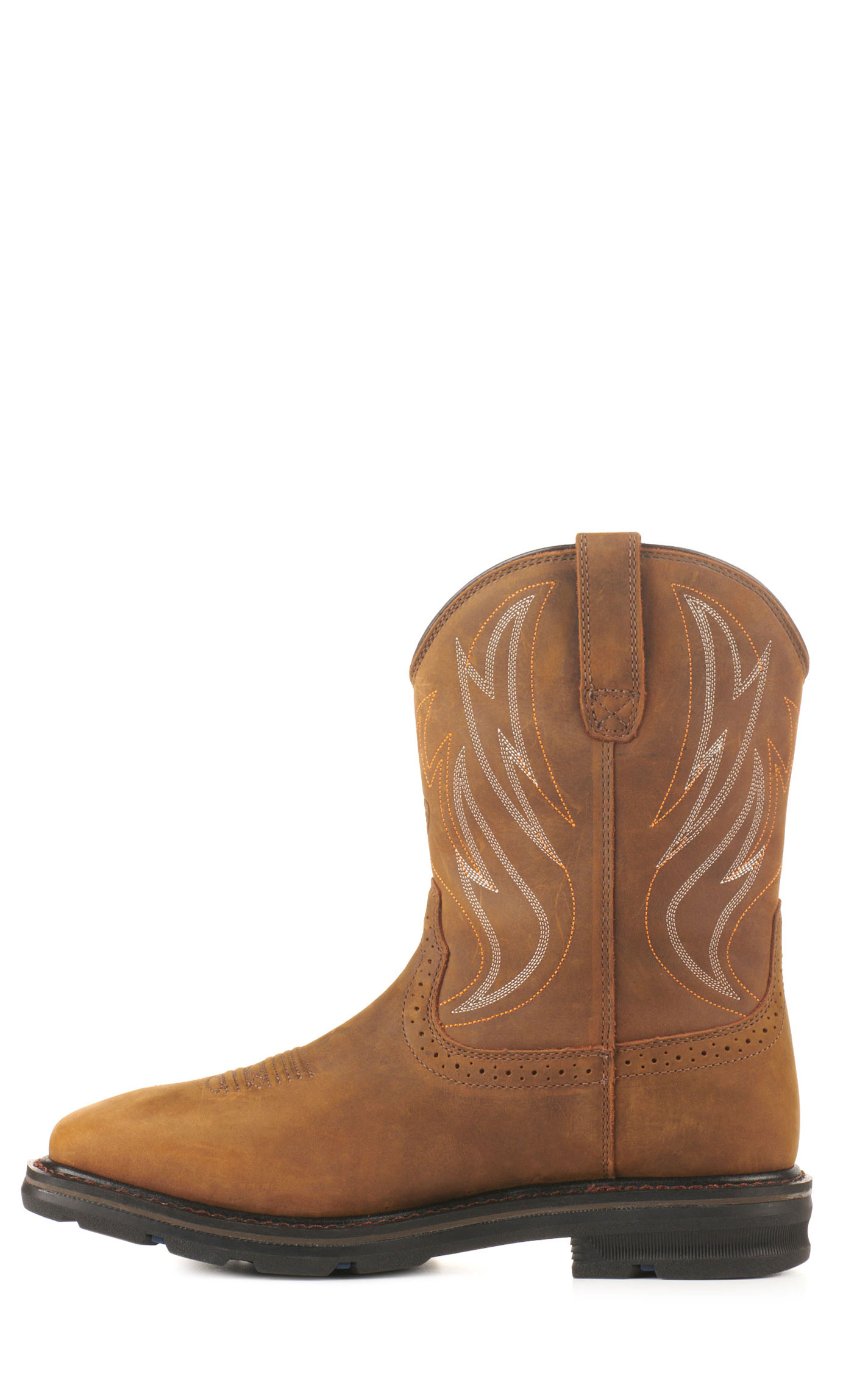 Ariat Men's Sierra Distressed Brown Shock Shield Waterproof Wide Square Toe Work Boot - Image 1