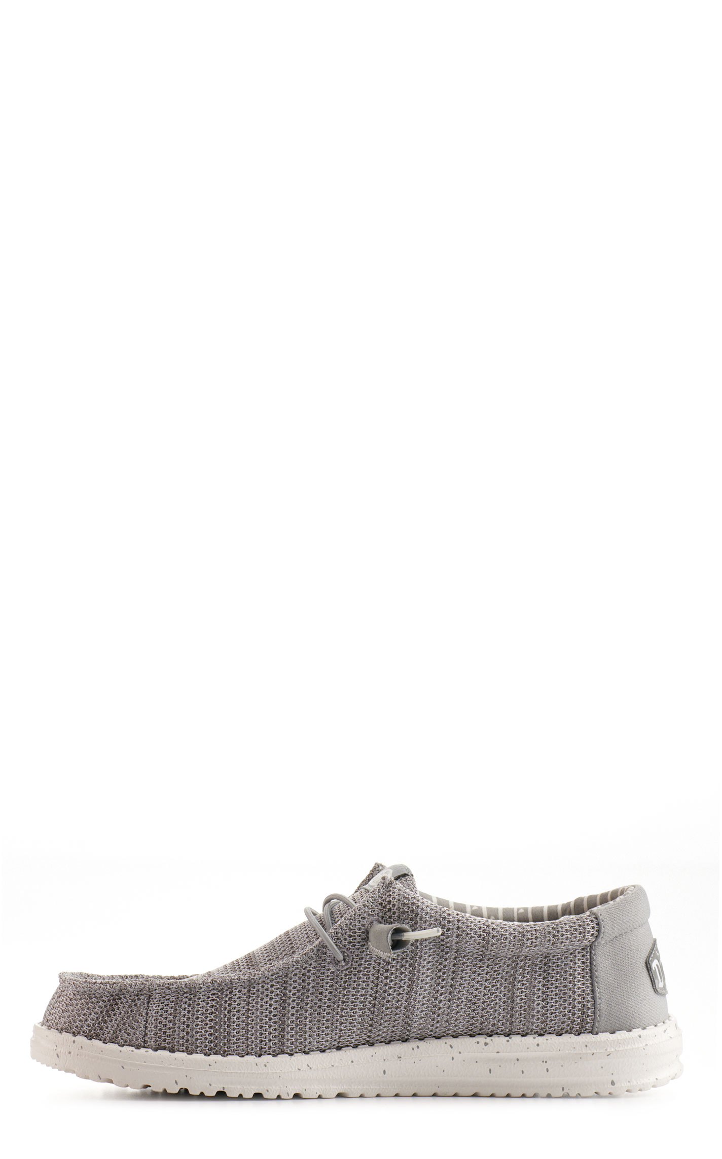 Hey Dude Men's Wally Stretch Sox Light Gray Moc Toe Casual Shoes - Image 1