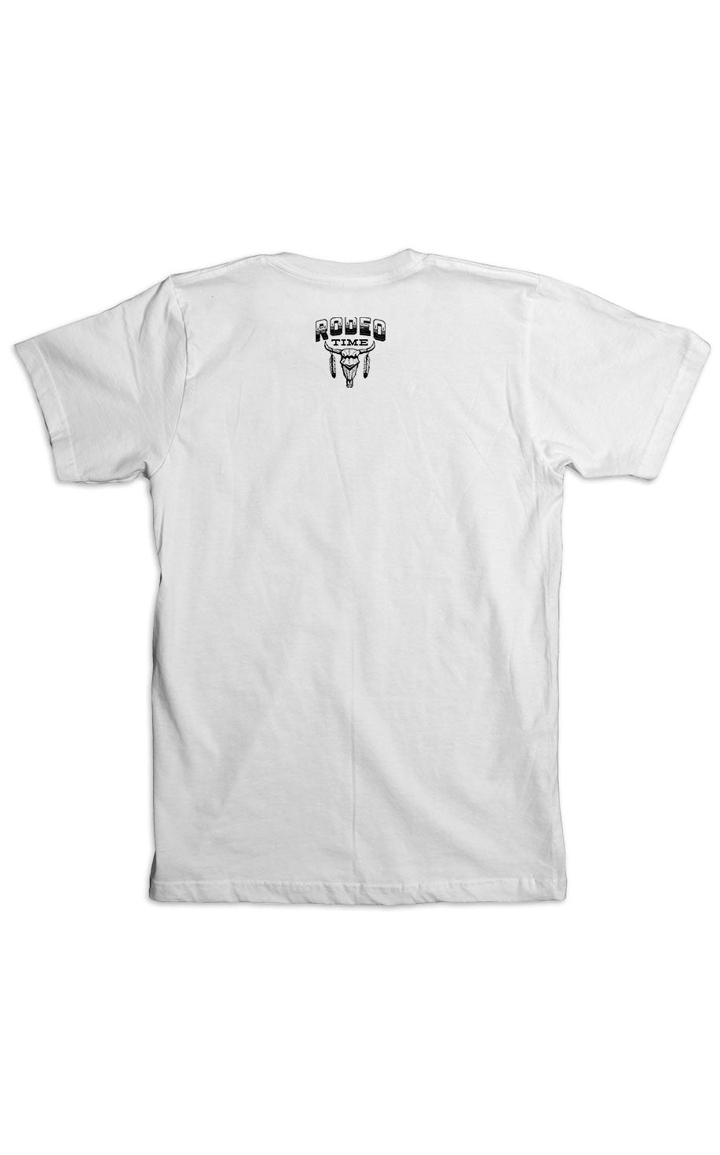 Rodeo Time Dale Brisby Men's White & Orange Rodeo Time Logo T-Shirt - Image 1