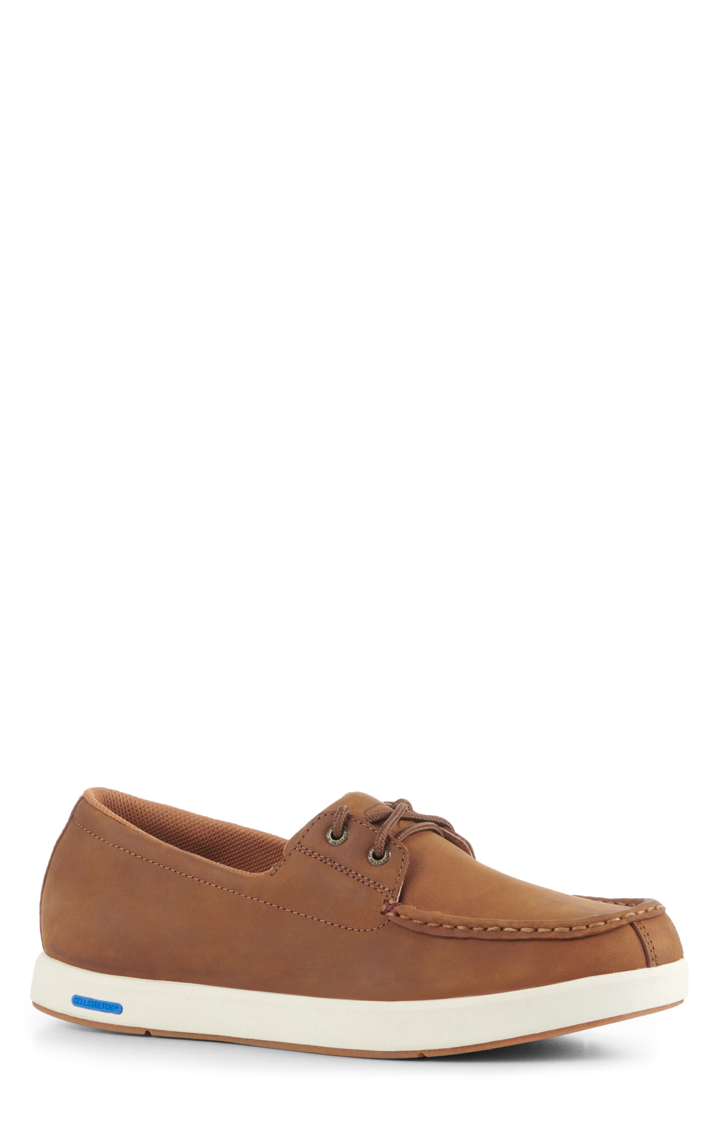Twisted X Men's Lion Tan UltraLite X Moc Toe Boat Shoes - Image 1