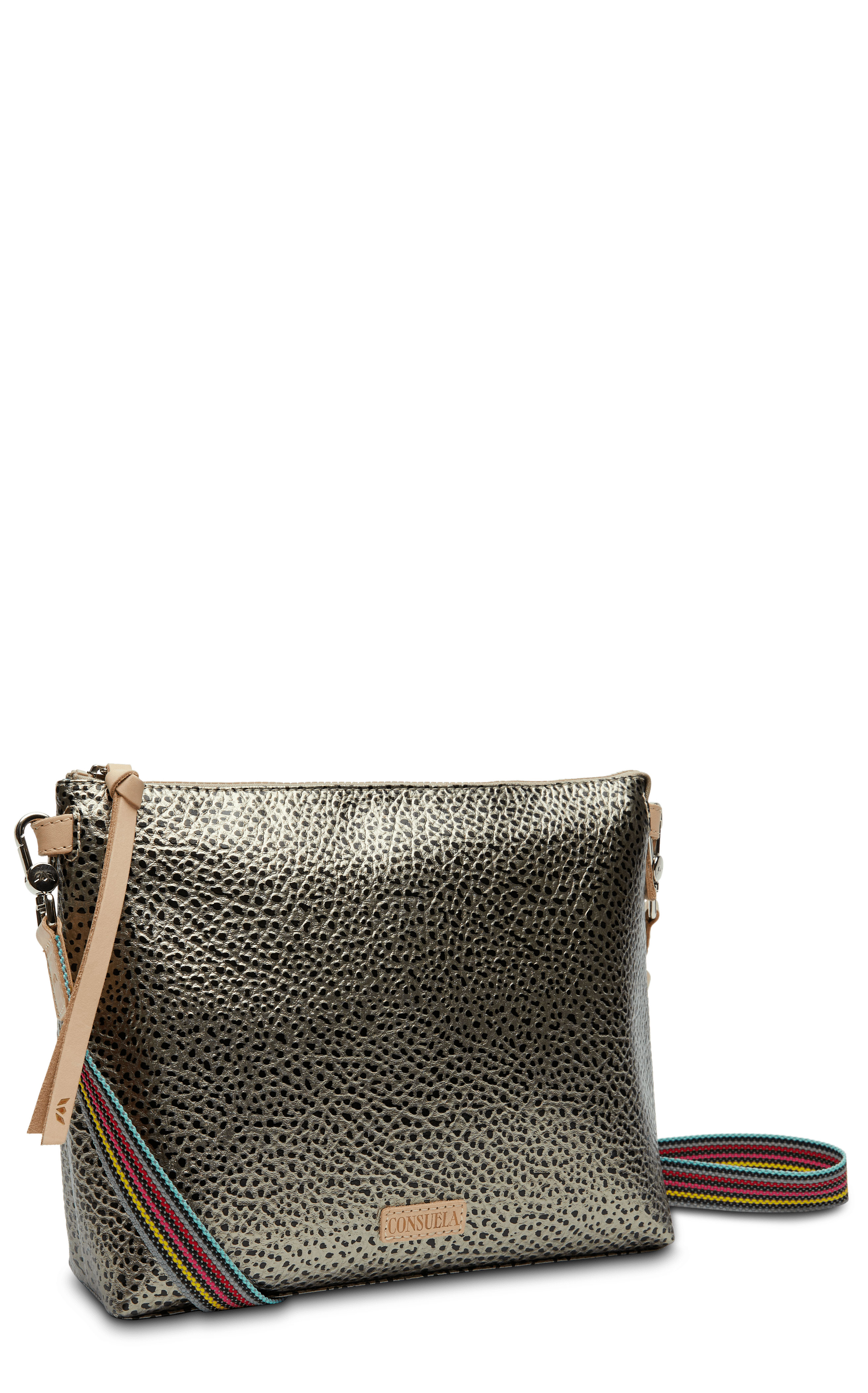 Consuela Tommy Pewter Metallic Downtown Crossbody Purse - Image 1