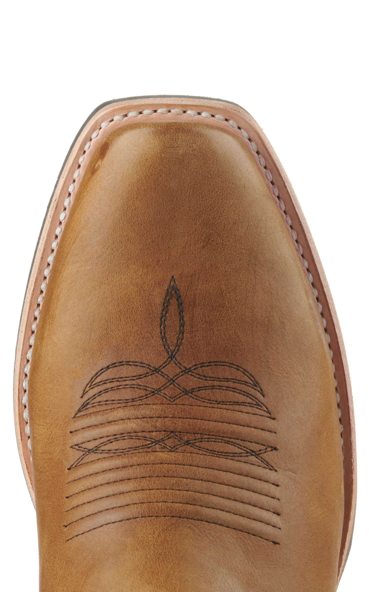 Ariat Men's Ringer Tan and Red Cedar TekStep Punchy Square Toe Cowboy Boots - Image 1