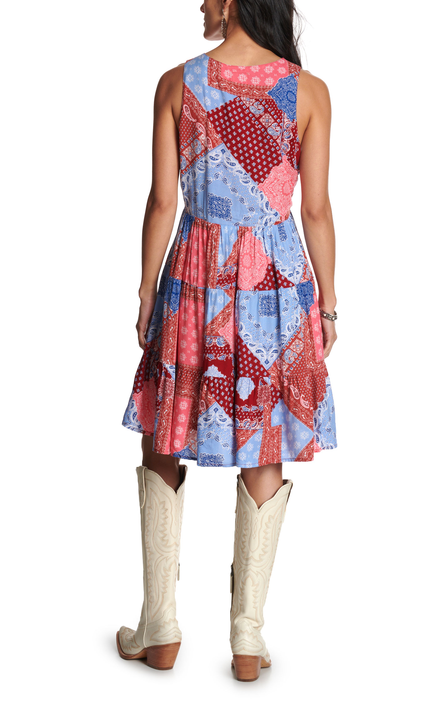 Cotton & Rye Women's Cornflower & Cherry Bandana Dress - Image 1