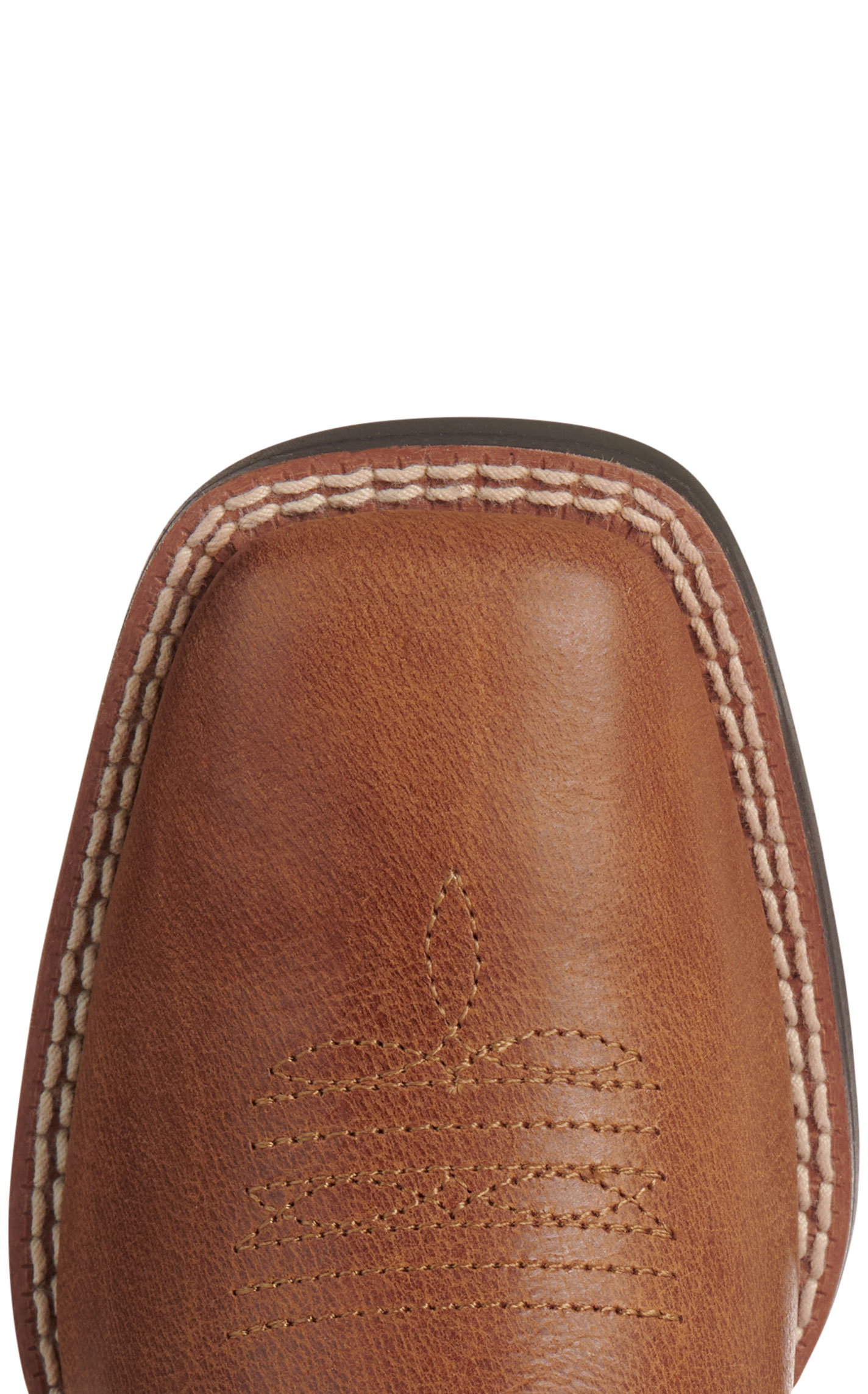 Ariat Youth Chestnut & Red Wide Square Toe Cowboy Boots - Image 1