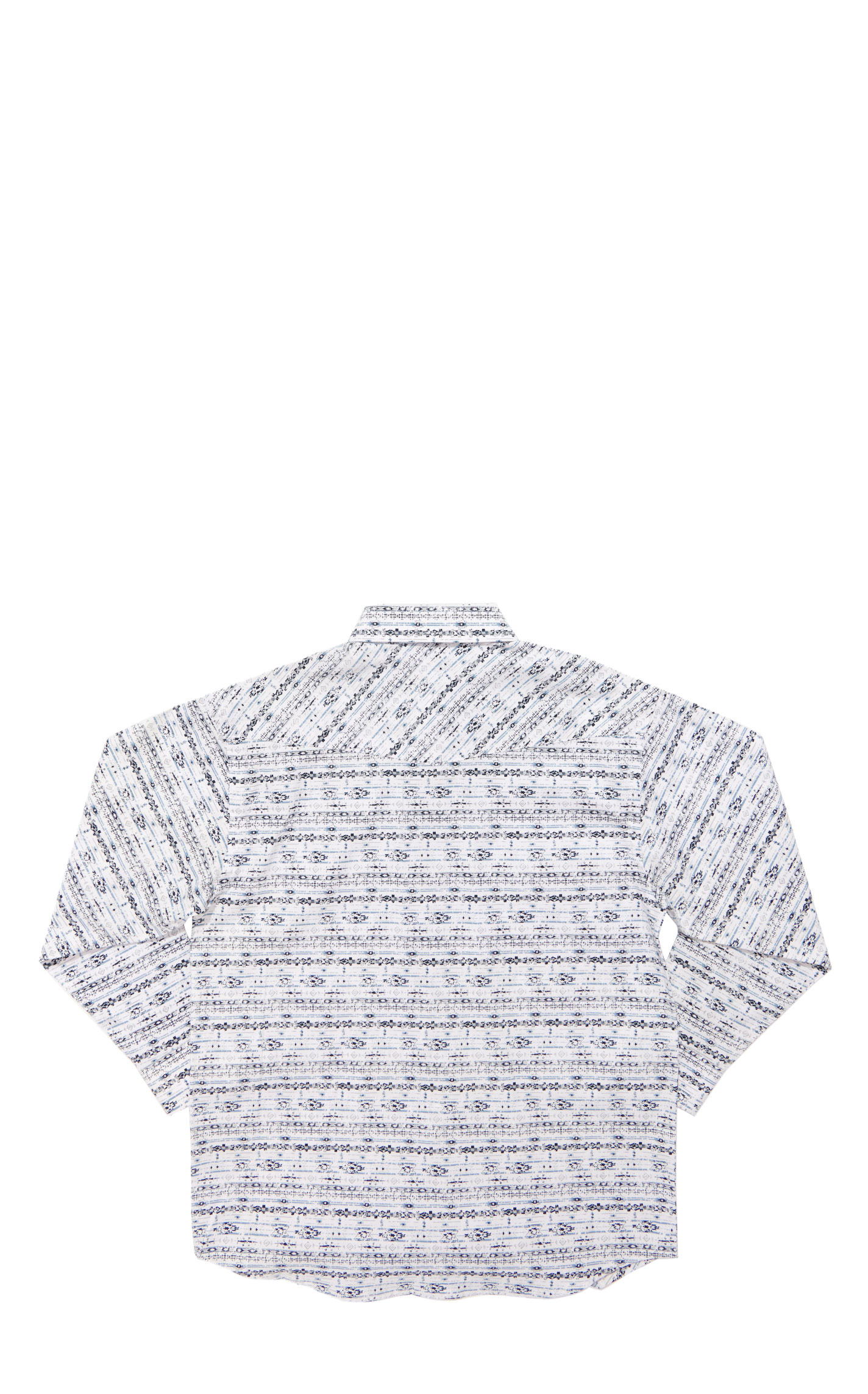 Rough Stock Boy's Blue Aztec Print Western Shirt - Image 1