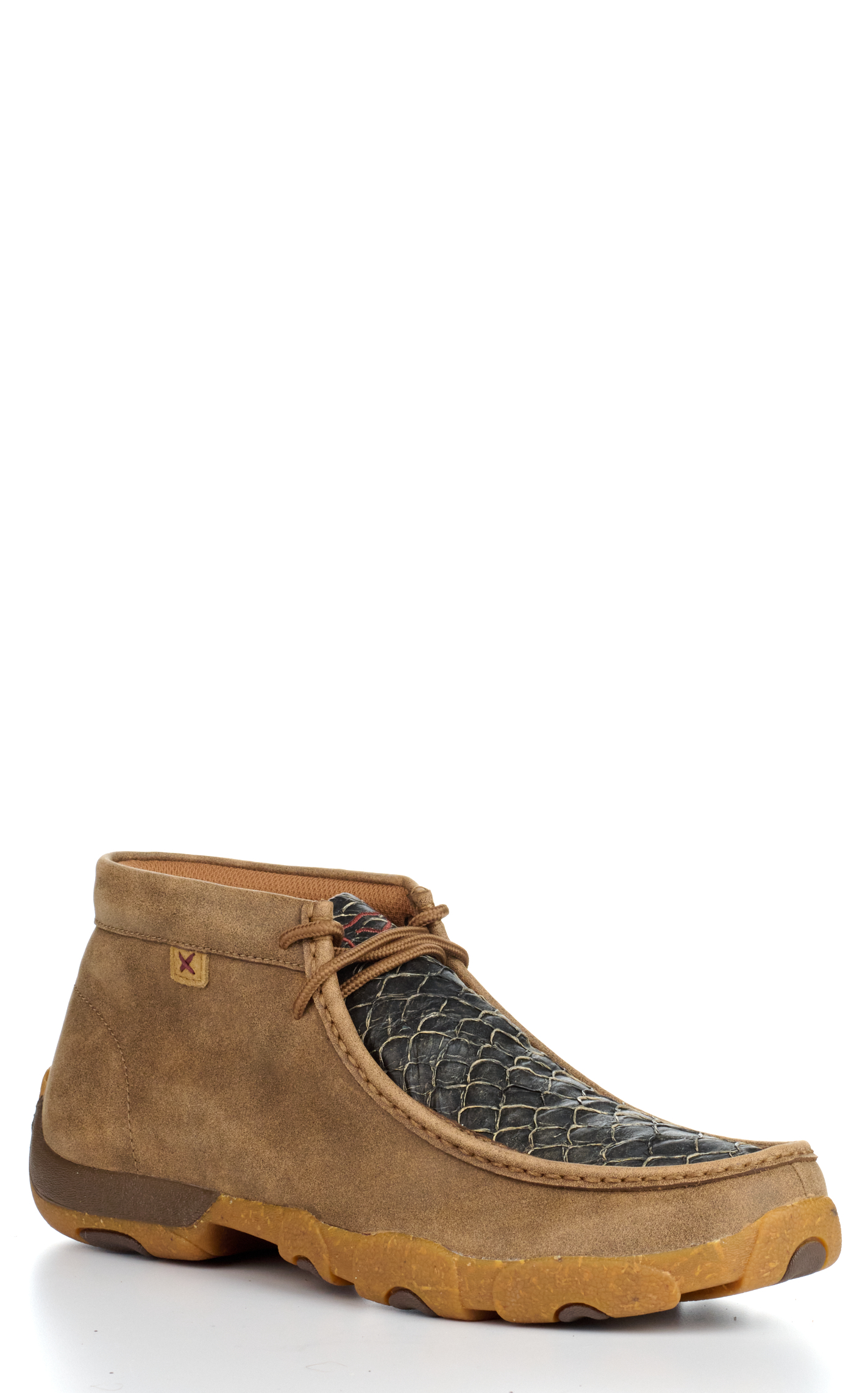 Twisted X Men's Brown Bomber with Black Sea Bass Insert Chukka Driving Moc Casual Shoe - Image 1