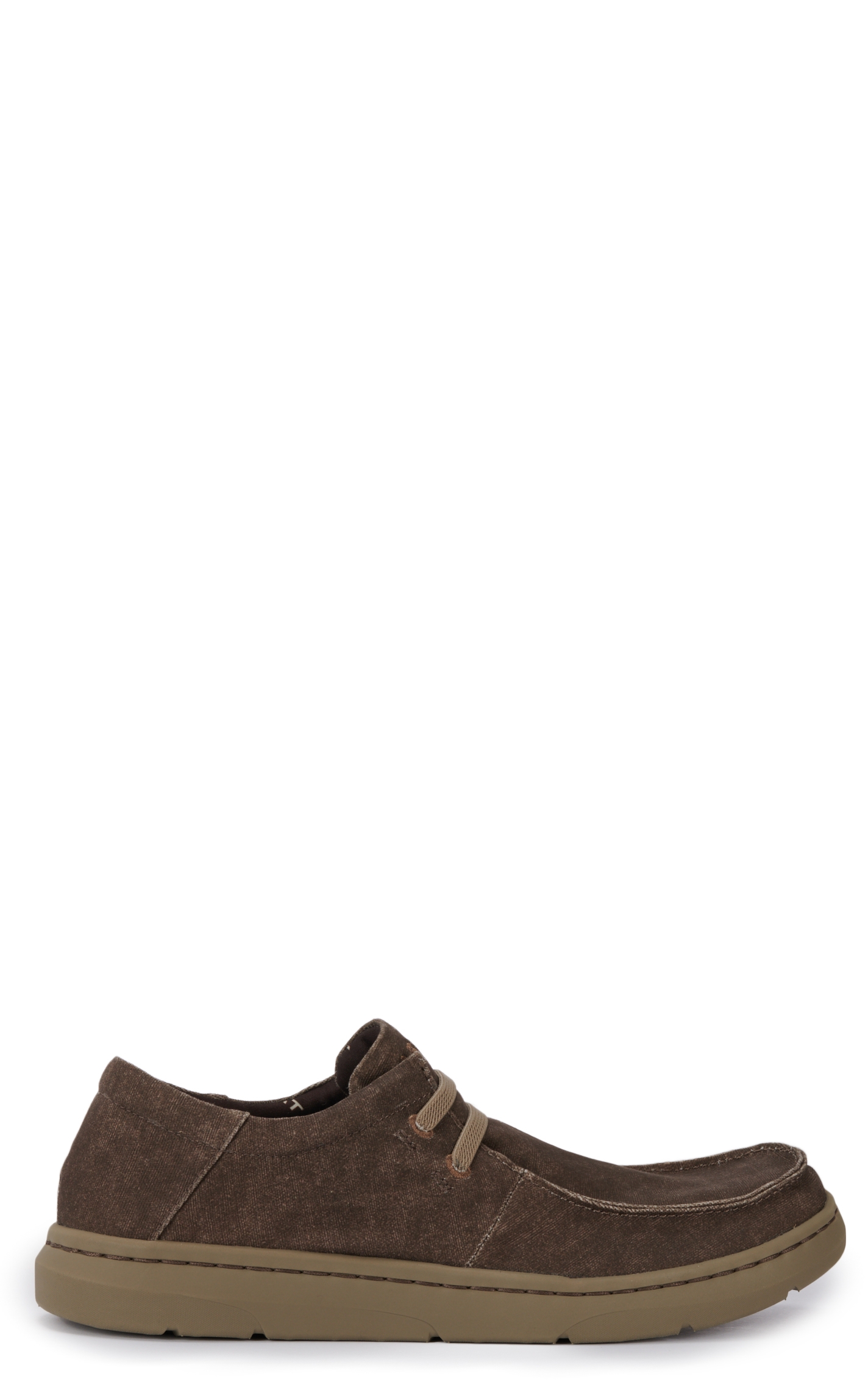 Ariat Men's Hilo Brown Canvas Moc Toe Lace Up Casual Shoe - Image 1