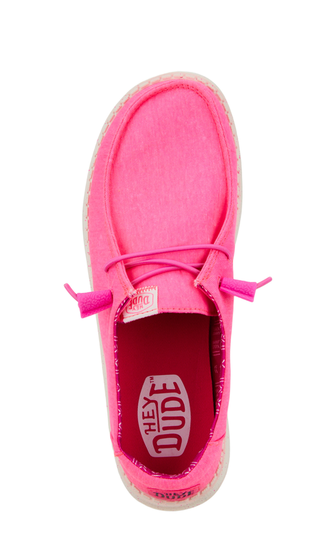 Hey Dude Women's Neon Pink Wendy Moc Toe Casual Shoes - Image 1