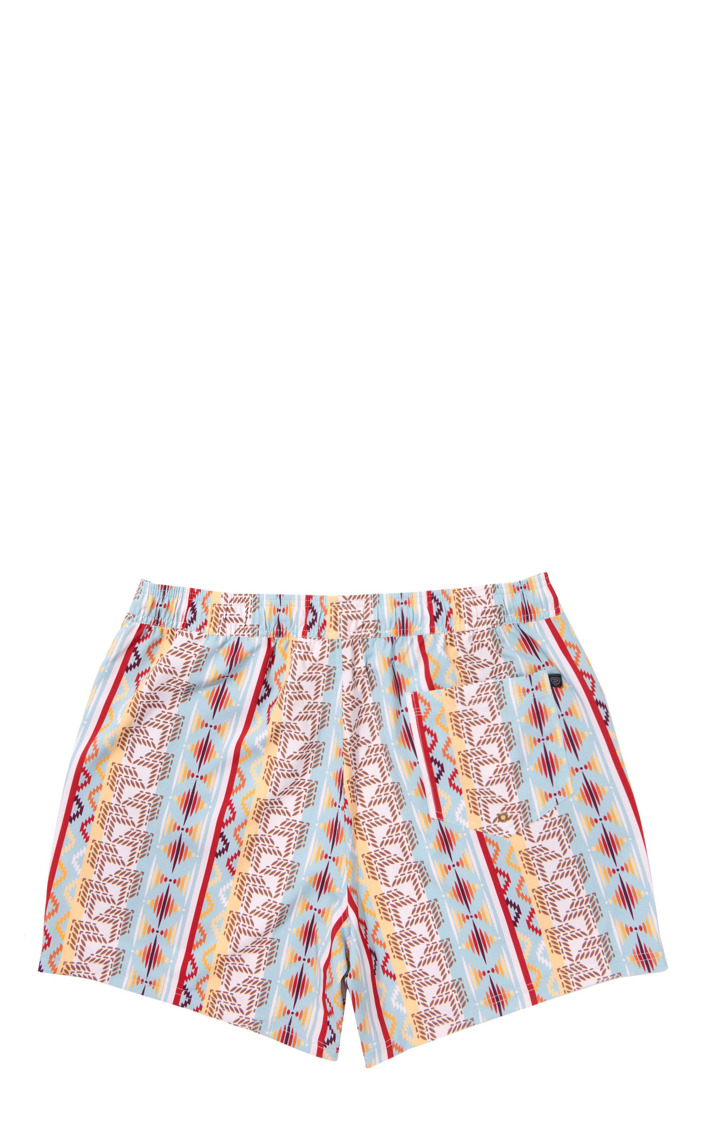 Panhandle Slim Men's Multi-Color Striped Aztec Print Swim Trunk - Image 1