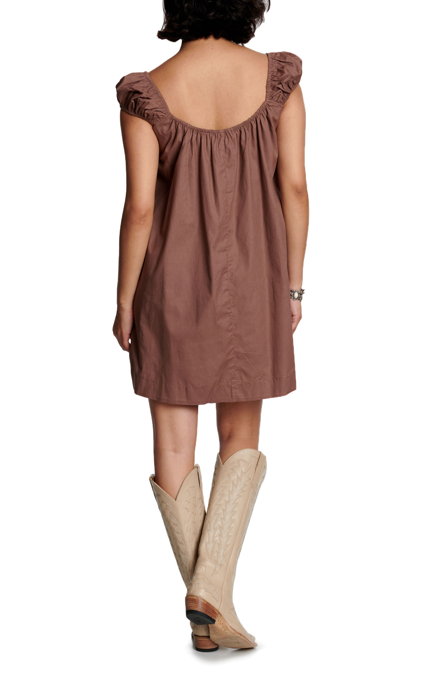 HYFVE Women's Brown Embroidery Dress - Image 1