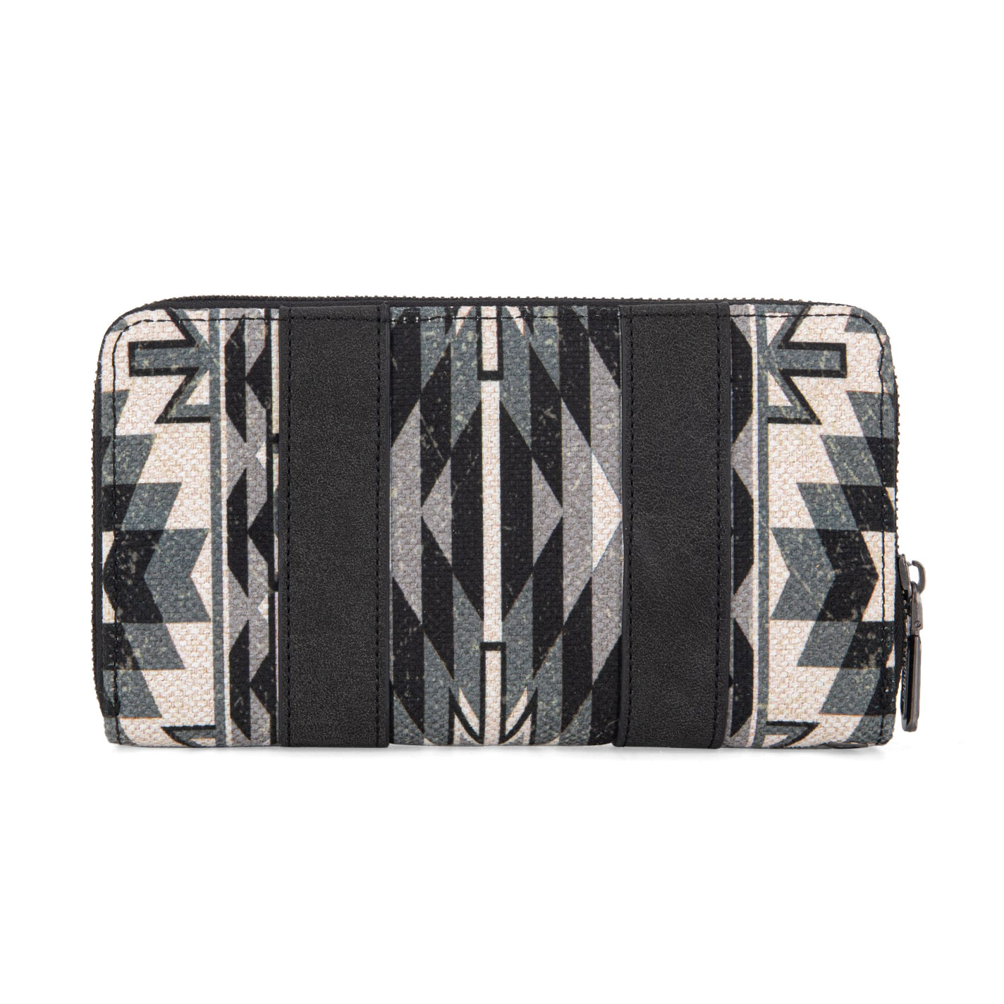 Wrangler Black & Gray Aztec Long Wristlet Wallet - Image 1