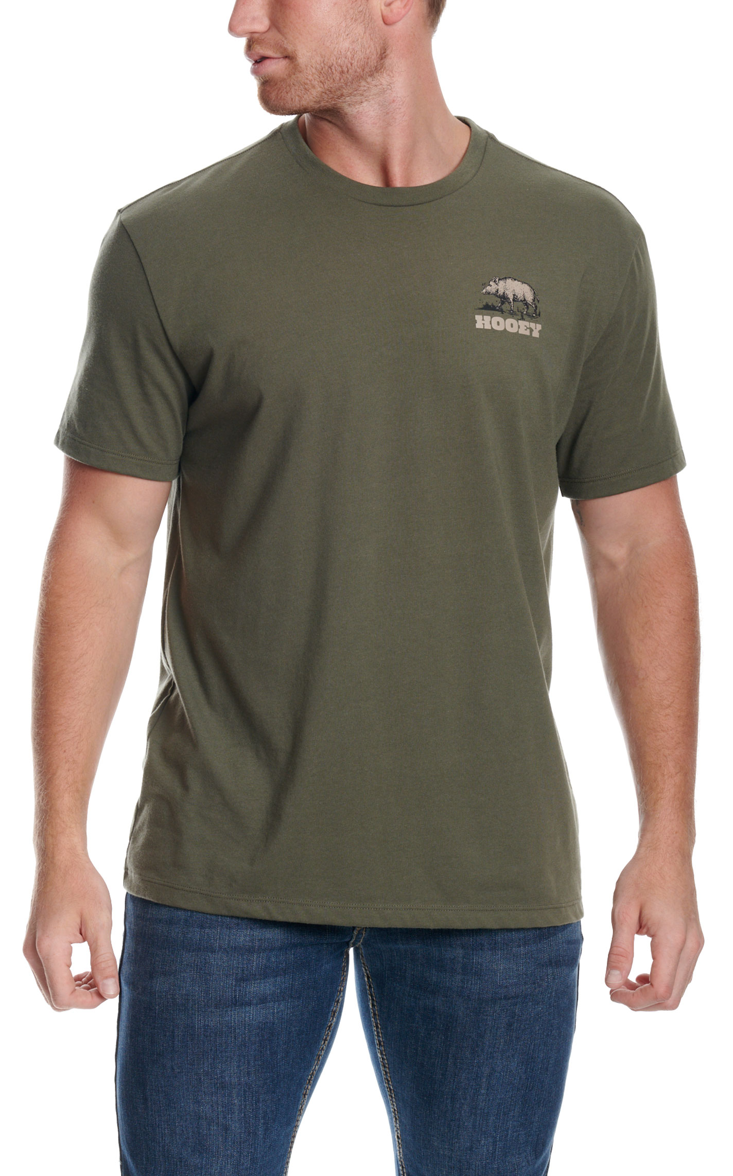 Hooey Men's Army Green Javelina Graphic T-Shirt - Image 2