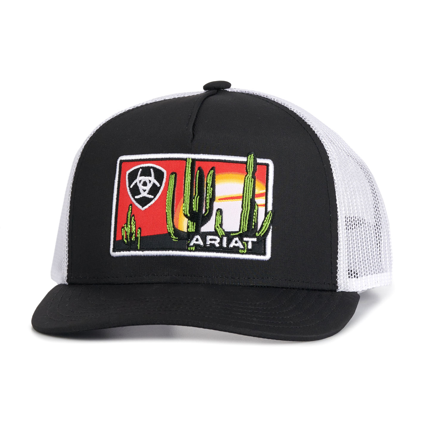 Ariat Men's Black Cactus Sunset Logo Patch Cap - Image 1