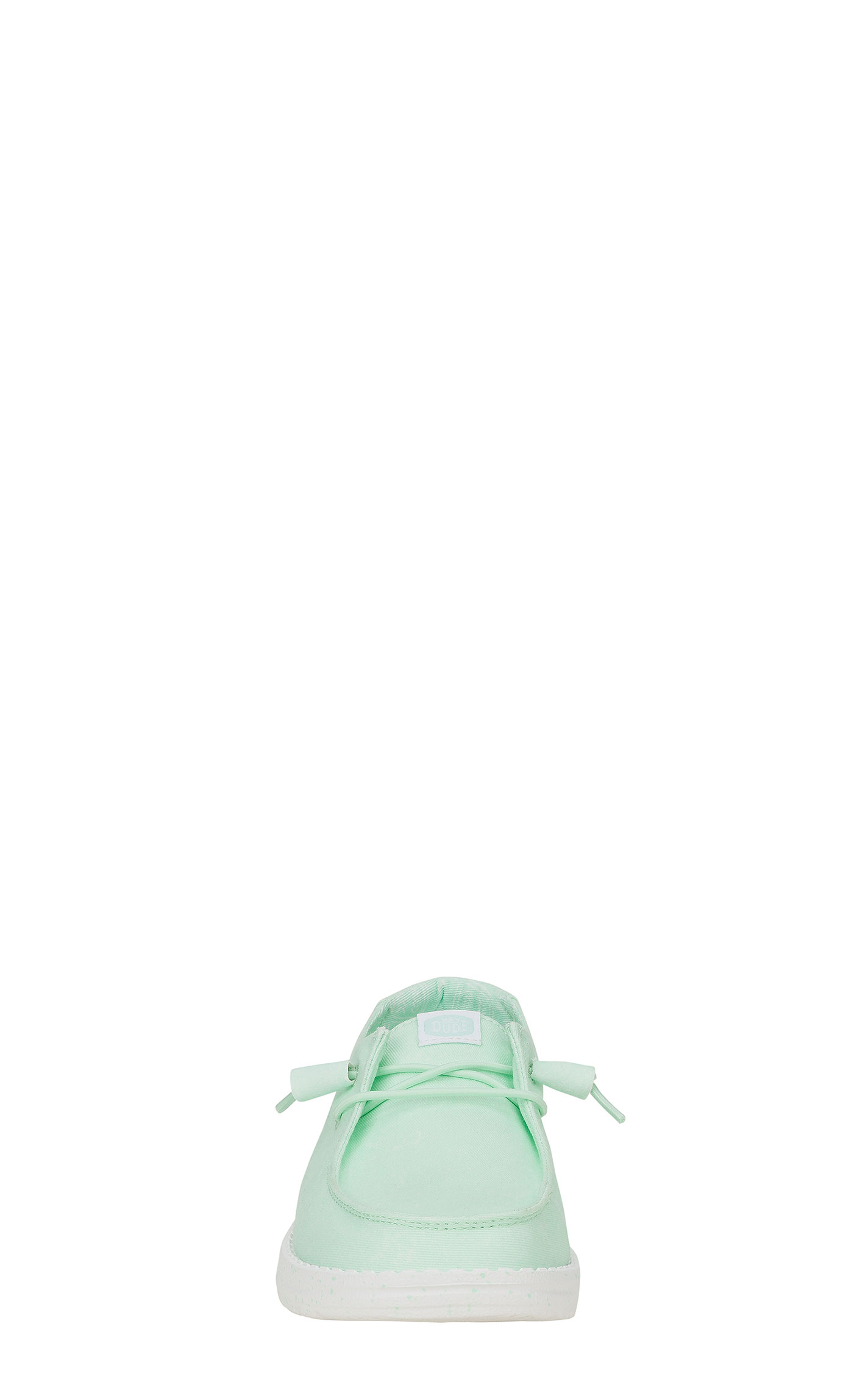 Hey Dude Women's Wendy Stretch Canvas Aqua Lace Up Moc Toe Casual Shoe - Image 1