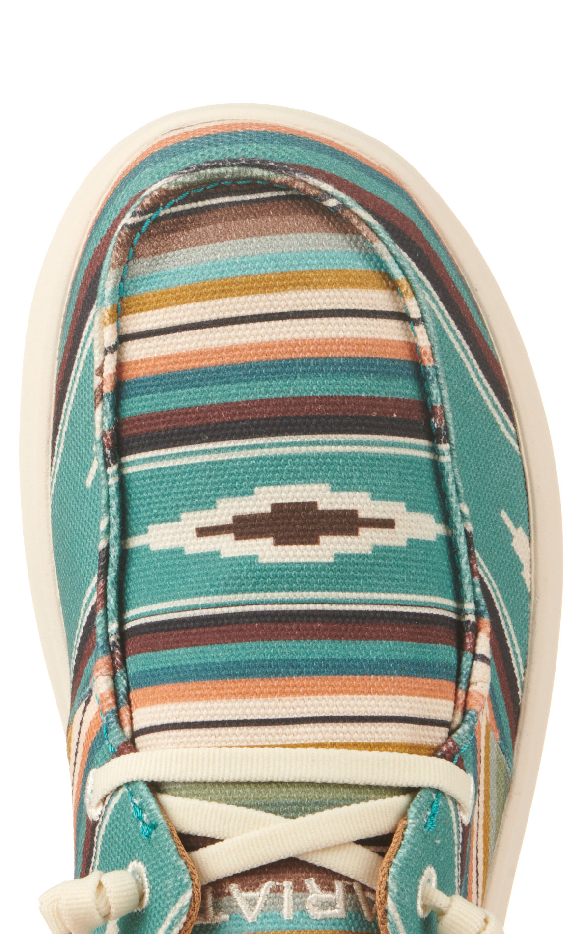 Ariat Hilo Women's Turquoise Serape Print Canvas Lace Up Casual Shoes - Image 1
