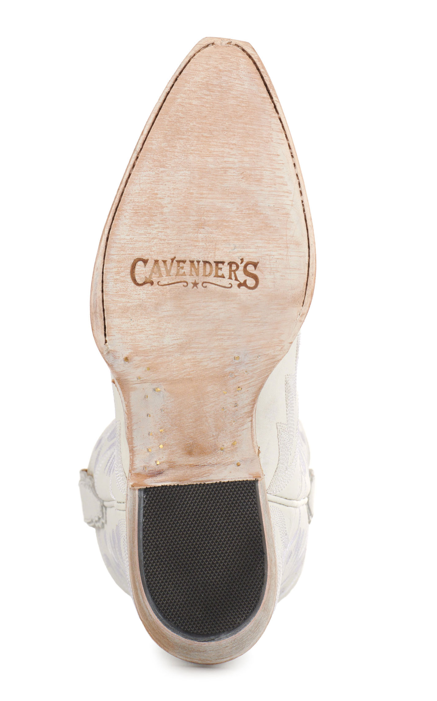 Cavender’s Women’s Leather White Snip Toe Cowboy Boots  - Image 1