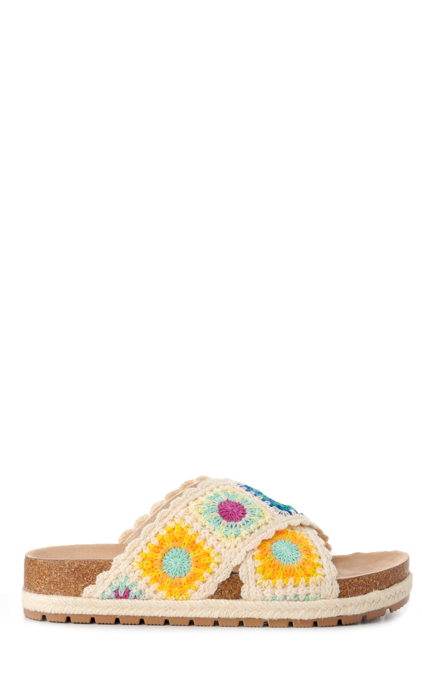 Dirty Laundry by Chinese Laundry Women's Tacoma Natural Crochet Slide Sandals - Image 1