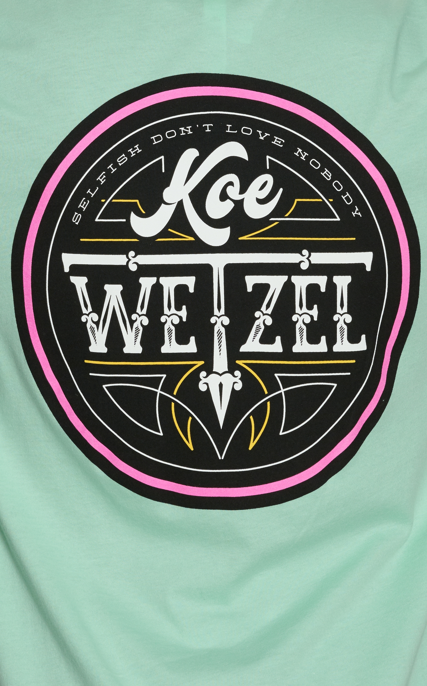 Men's Seafoam Green Koe Wetzel Selfish Short Sleeve T-Shirt - Image 1