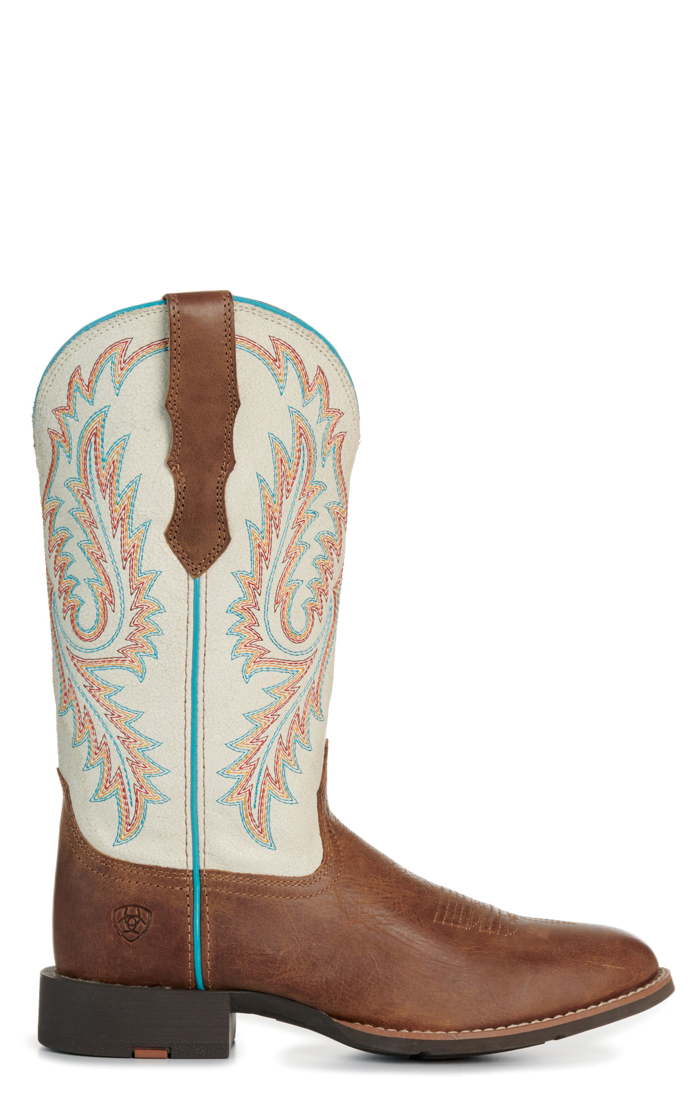 Ariat Women’s Sandstorm & Distressed Ivory Round Up StretchFit Cowboy Boots - Image 1