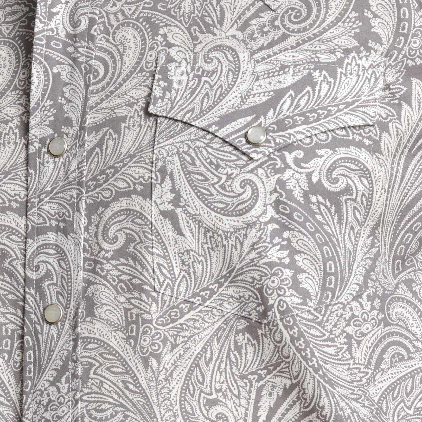Stetson Men's Gray Paisley Western Shirt - Image 1