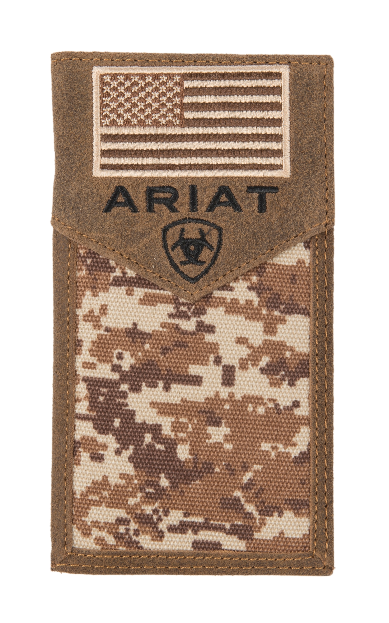 Ariat Patriot Digital Camo Flag Rodeo Wallet / Checkbook Cover - Image 1