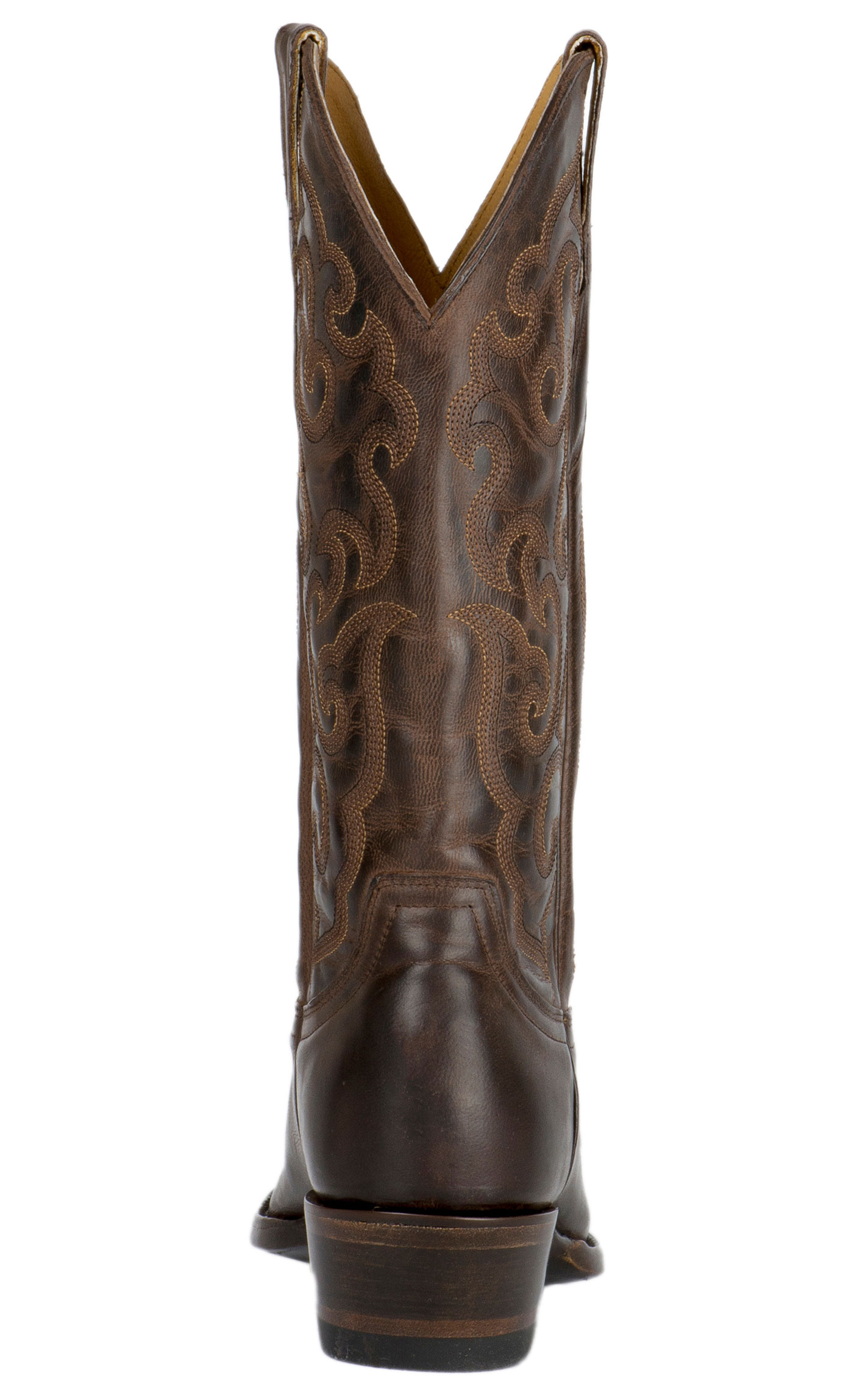 Cavender’s Women’s Burnished Chocolate Goat Leather Snip Toe Cowboy Boots - Image 1