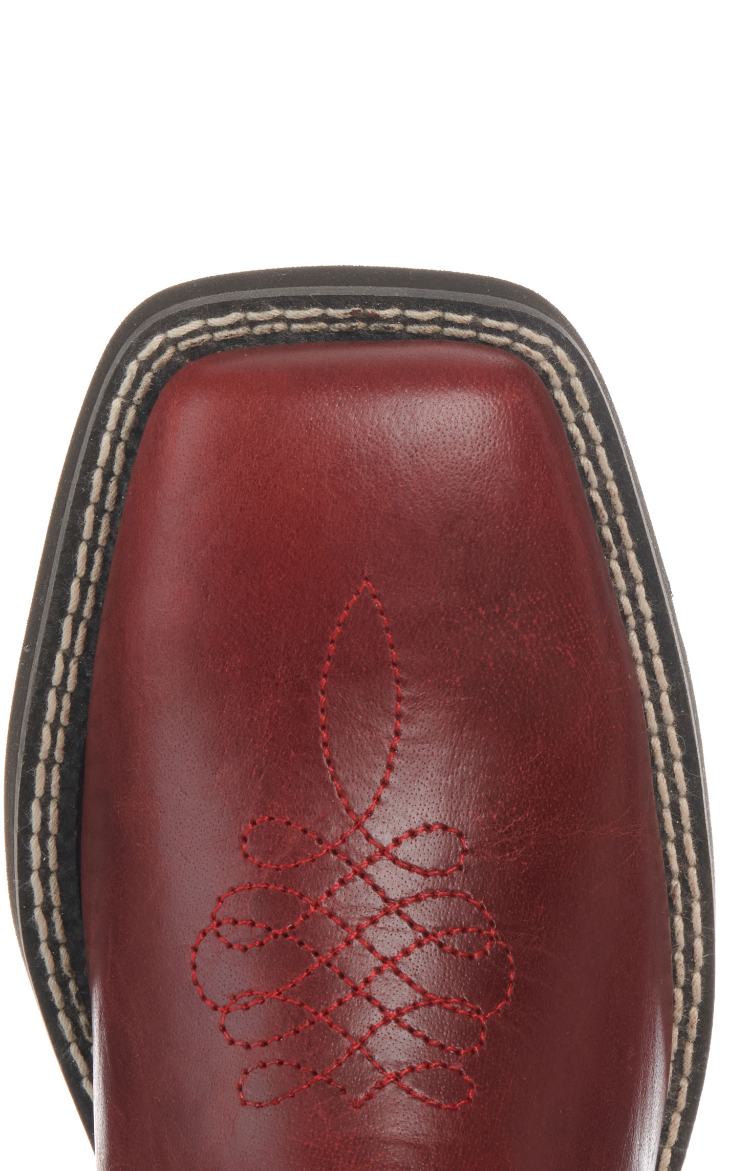 Ariat Women's Callie Cherry & Cream Wide Square Toe Cowboy Boots - Image 1