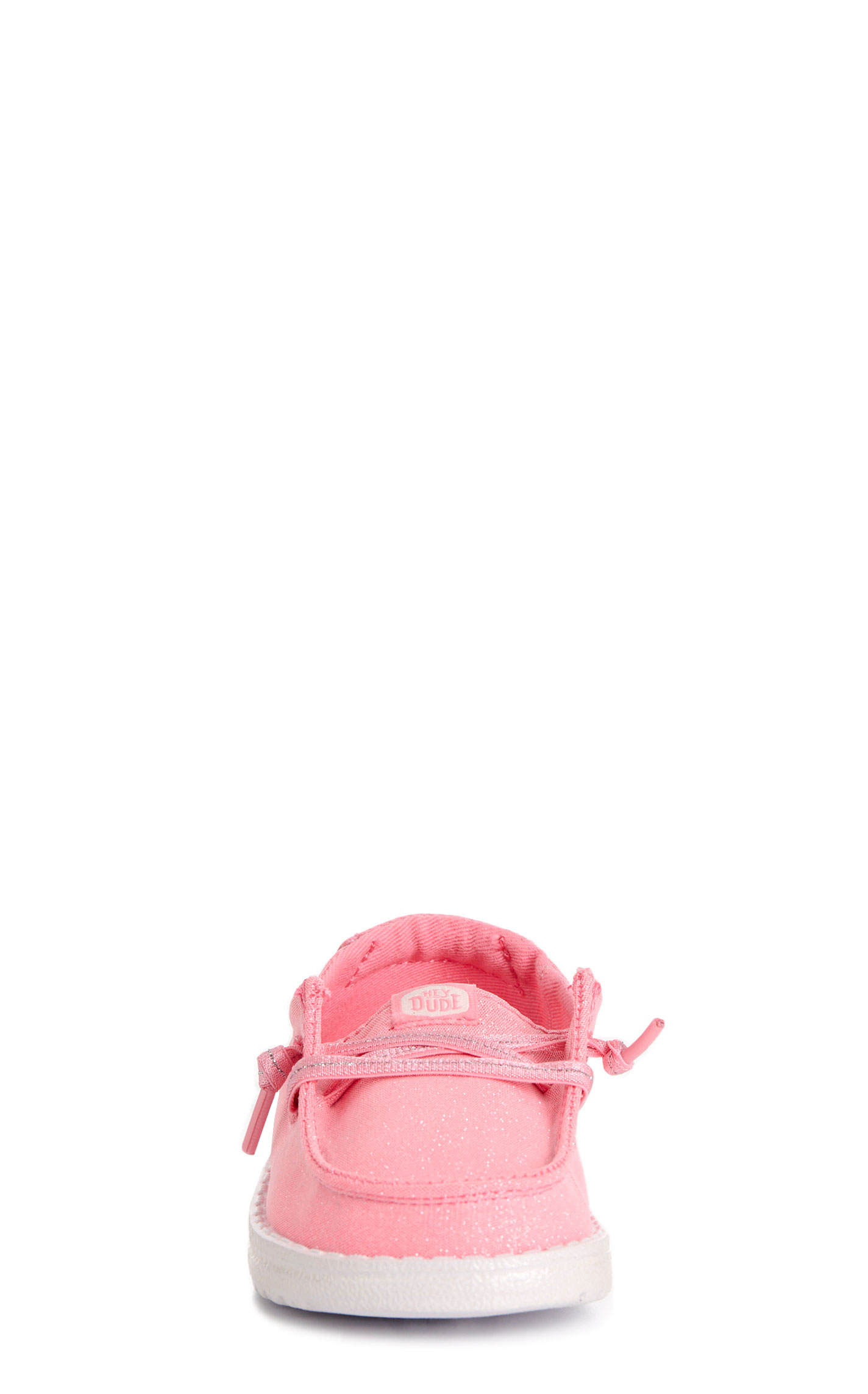 Hey Dude Toddler Girl's Wendy Shimmery Pink Moc Toe Casual Shoes - Image 1