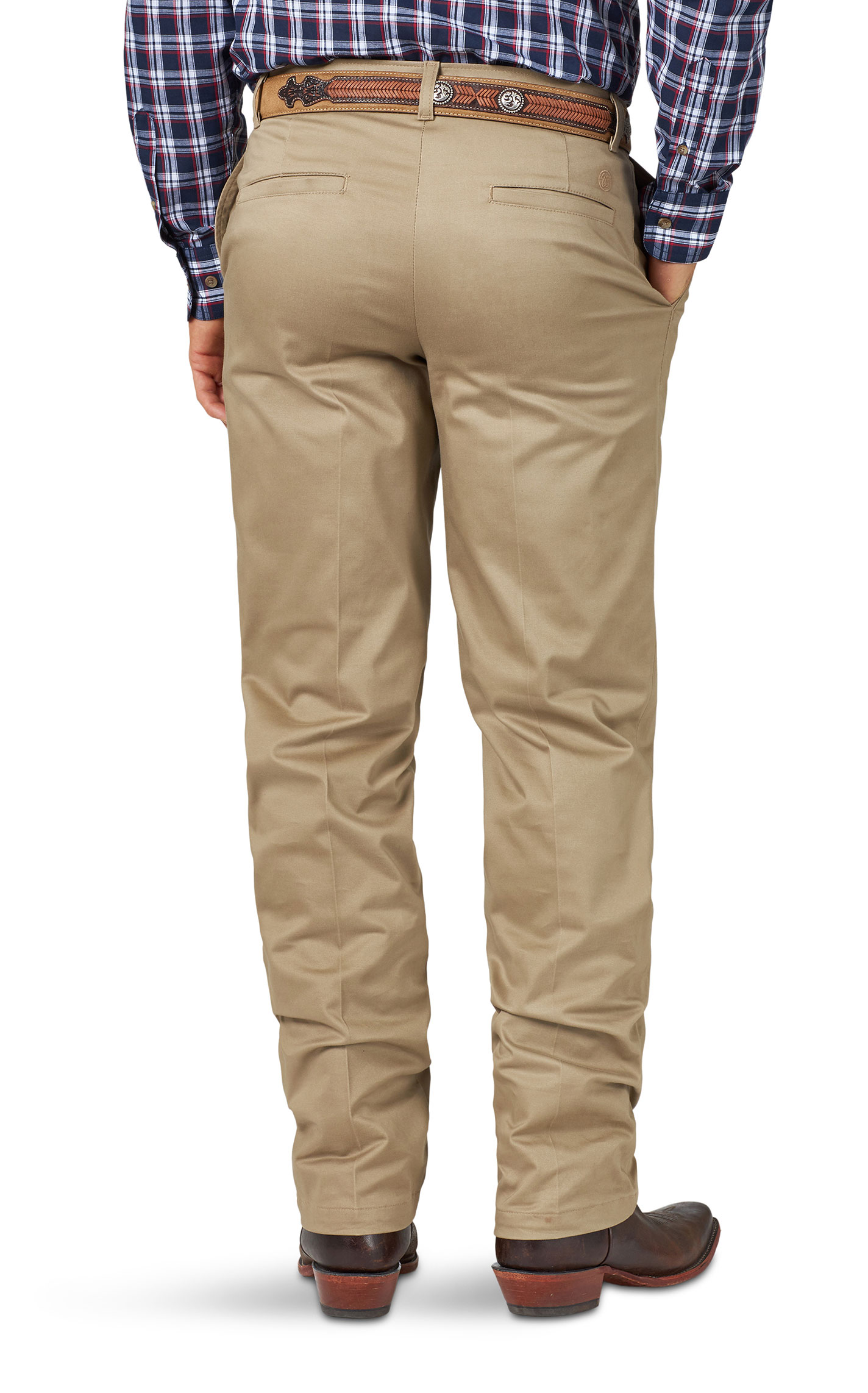Wrangler Men's Khaki Flat Front Relaxed Fit Wrinkle Resistant Casual Pants - Tall - Image 1