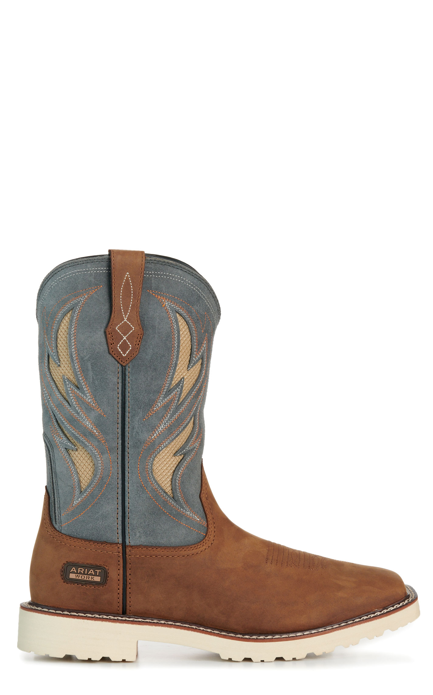 Ariat Men's Activator Alamo Brown & Stone VentTEK Wide Square Toe Work Boots - Image 1