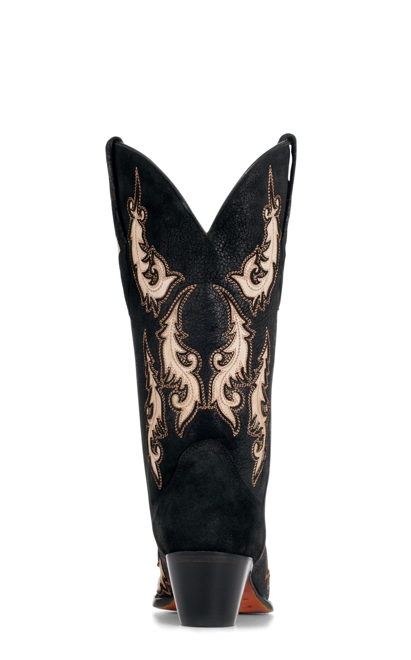 Corral Women's Black & Bone Inlay Stitched Snip Toe Cowboy Boots - Image 1