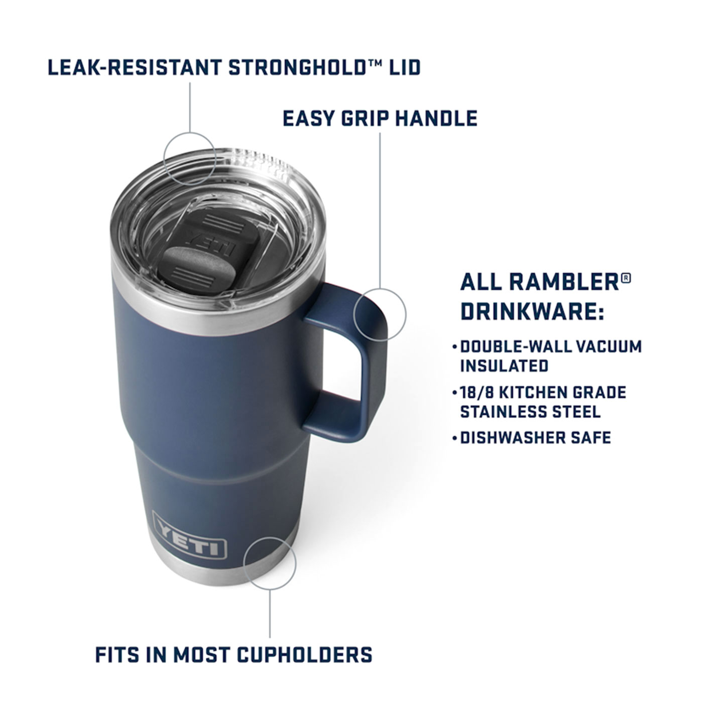 YETI Rambler Cape Taupe 20 Oz Tumbler with MagSlider Lid - Image 1