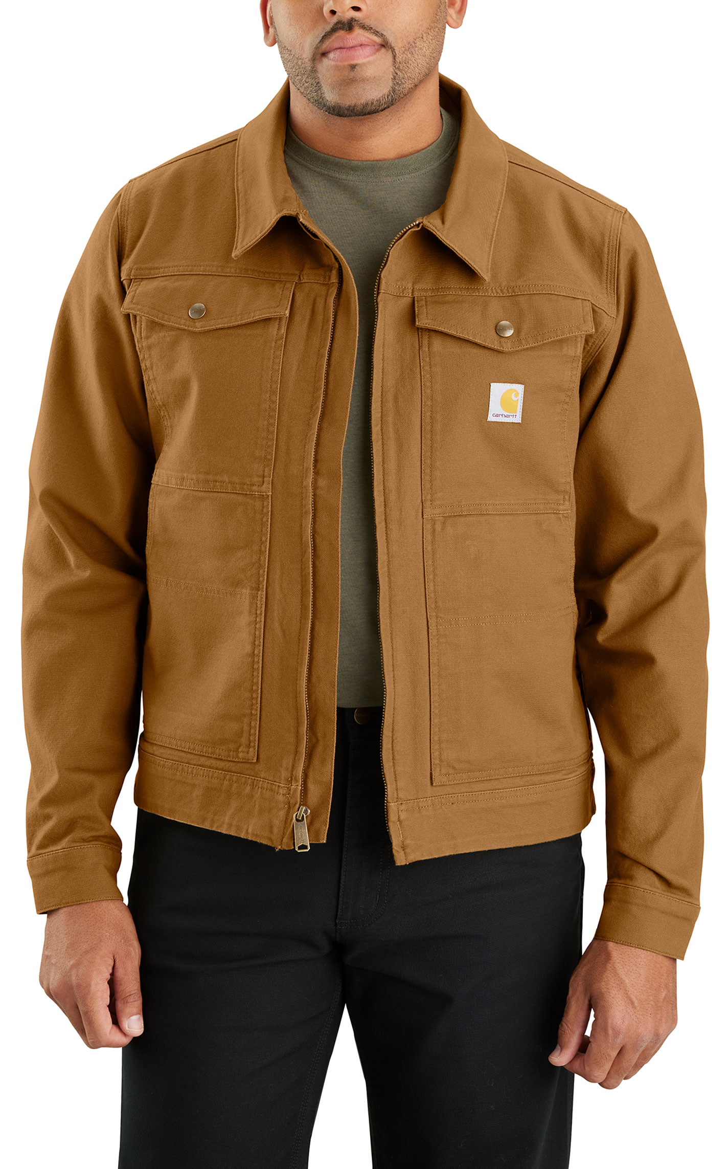 Carhartt Men's Brown Rugged Flex Duck Jacket - Image 1