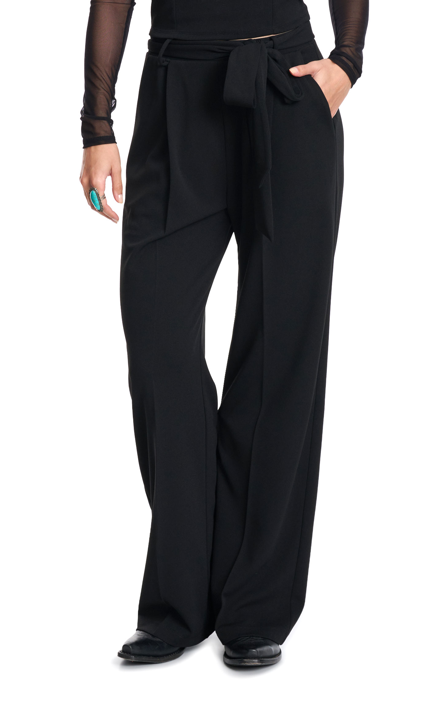 Rockin C Women's Black-Tie Dress Pants - Image 1