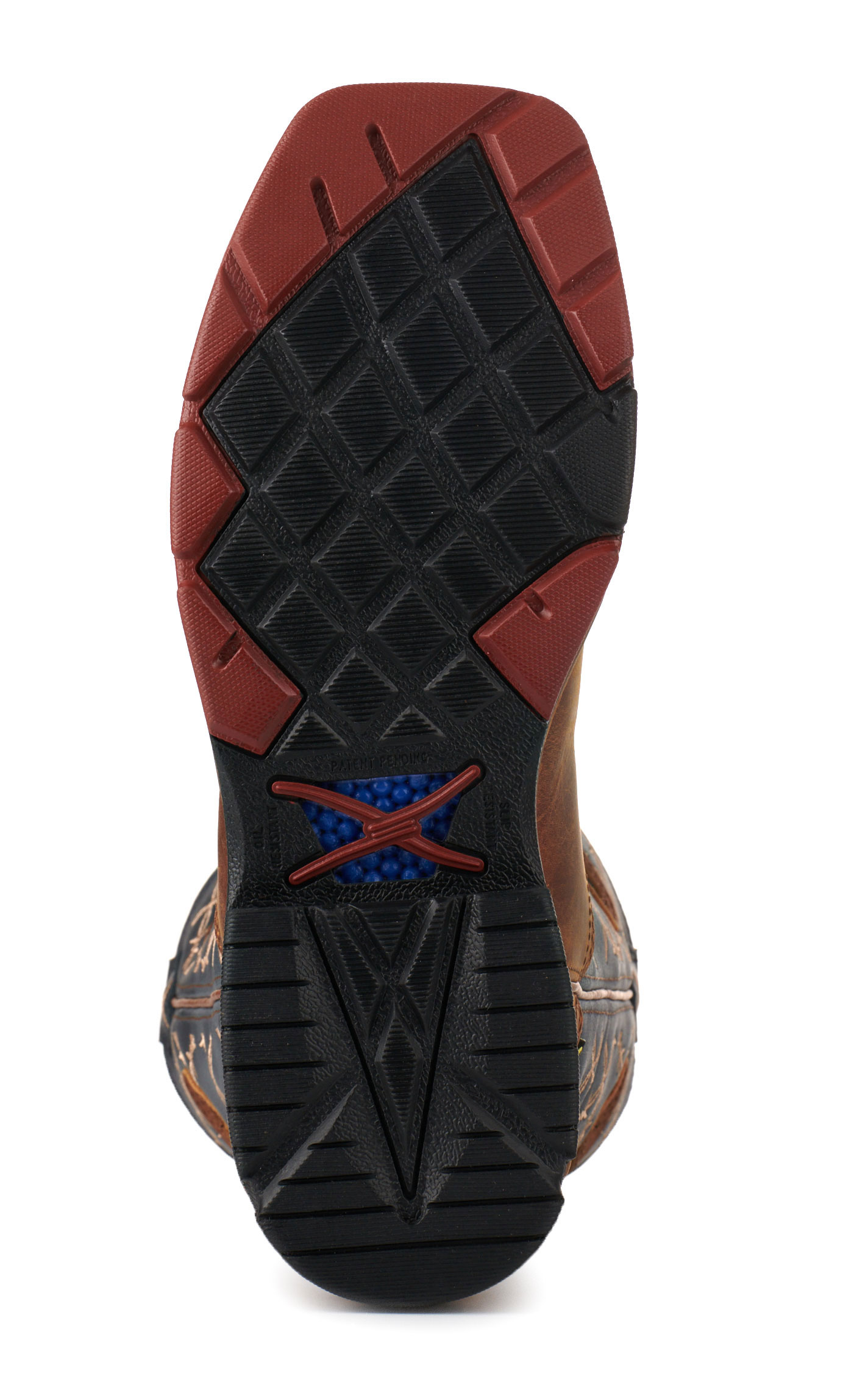 Twisted X Men's Hazel Brown and Navy Barbed Wire CellStretch MetGuard Square Nano Composite Toe Work Boots - Image 1