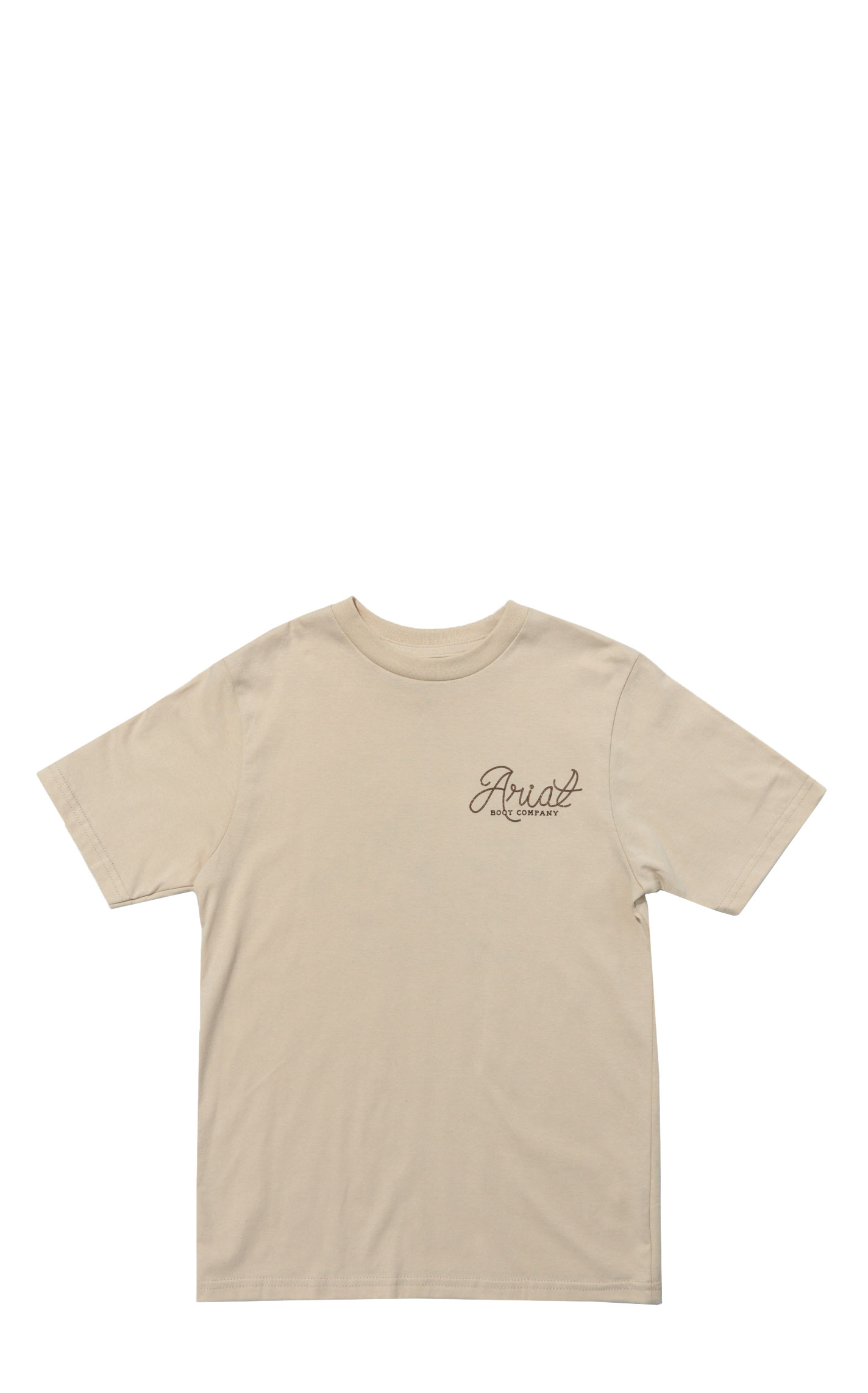 Ariat Boy's Latte Boot Company Logo Graphic T-Shirt - Image 1