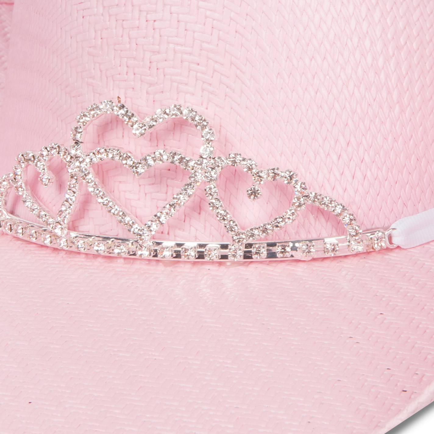 M&F Double S Girls' Pink Sancho Hat With Tiara - Image 1