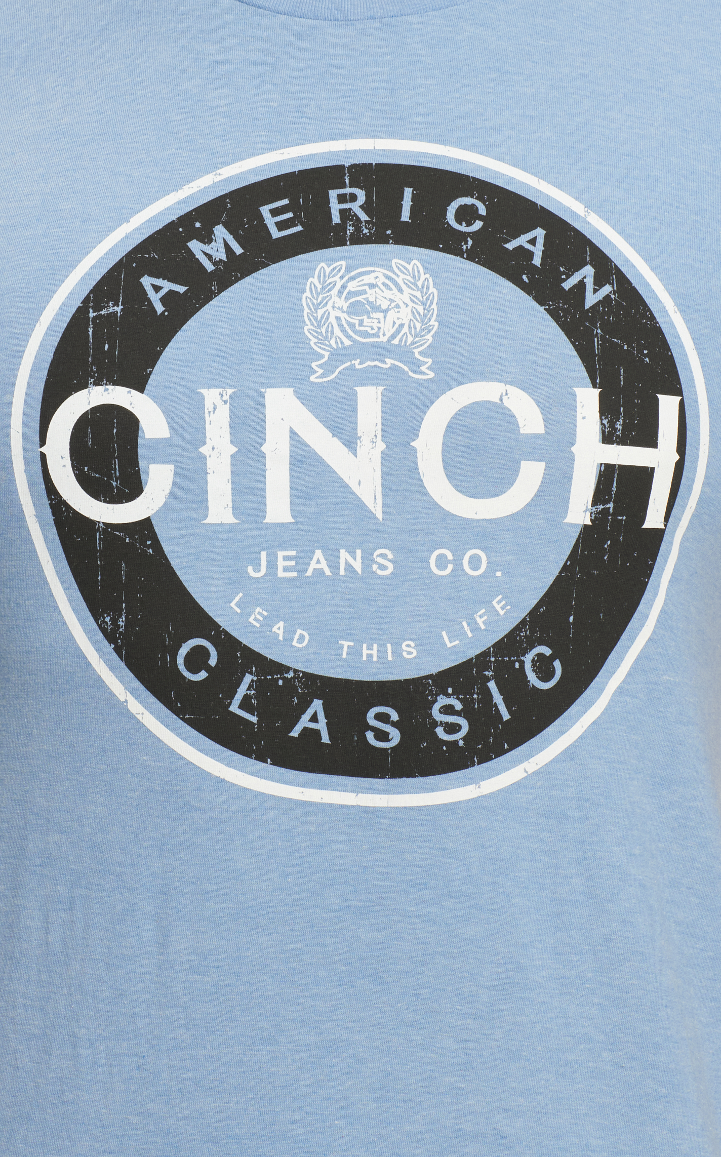 Cinch Men's Light Blue Lead This Life Logo Graphic T-Shirt - Image 1