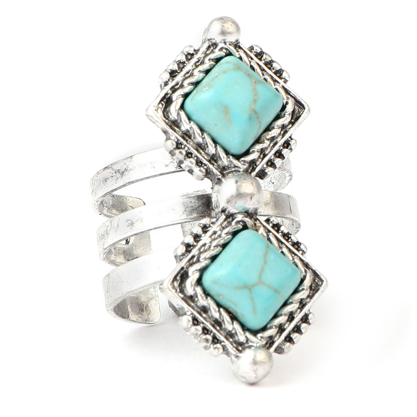 Cowgirl Confetti Turquoise Diamonds Twist Ring - Image 1