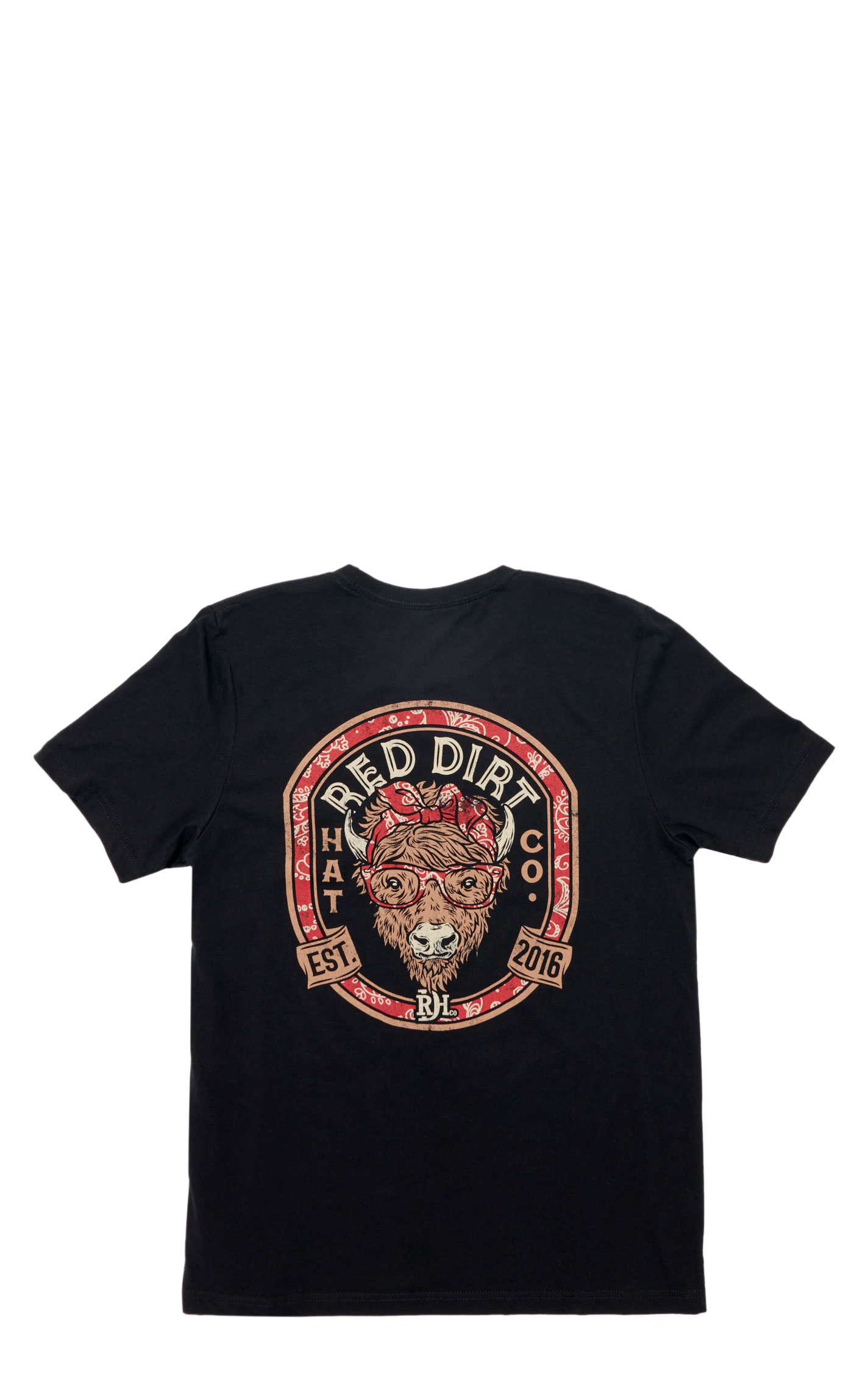 Red Dirt Hat Co. Women's Black Betsy Highland Cow Graphic T-Shirt - Image 1