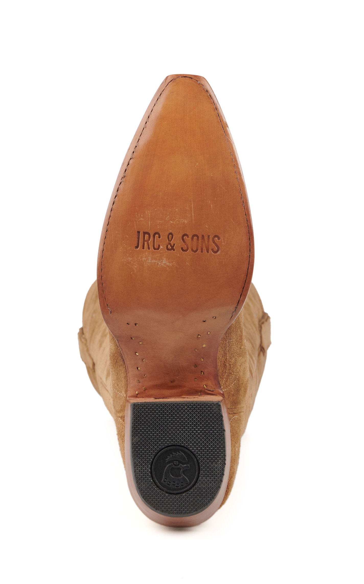 JRC & Sons Women’s Nancy Sand Suede Snip Toe Tall Cowboy Boots - Image 1