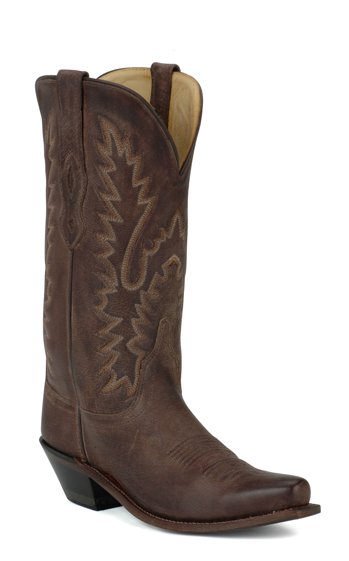 Old West Women's Classic Chocolate Mad Dog Snip Toe Cowboy Boot - Image 1