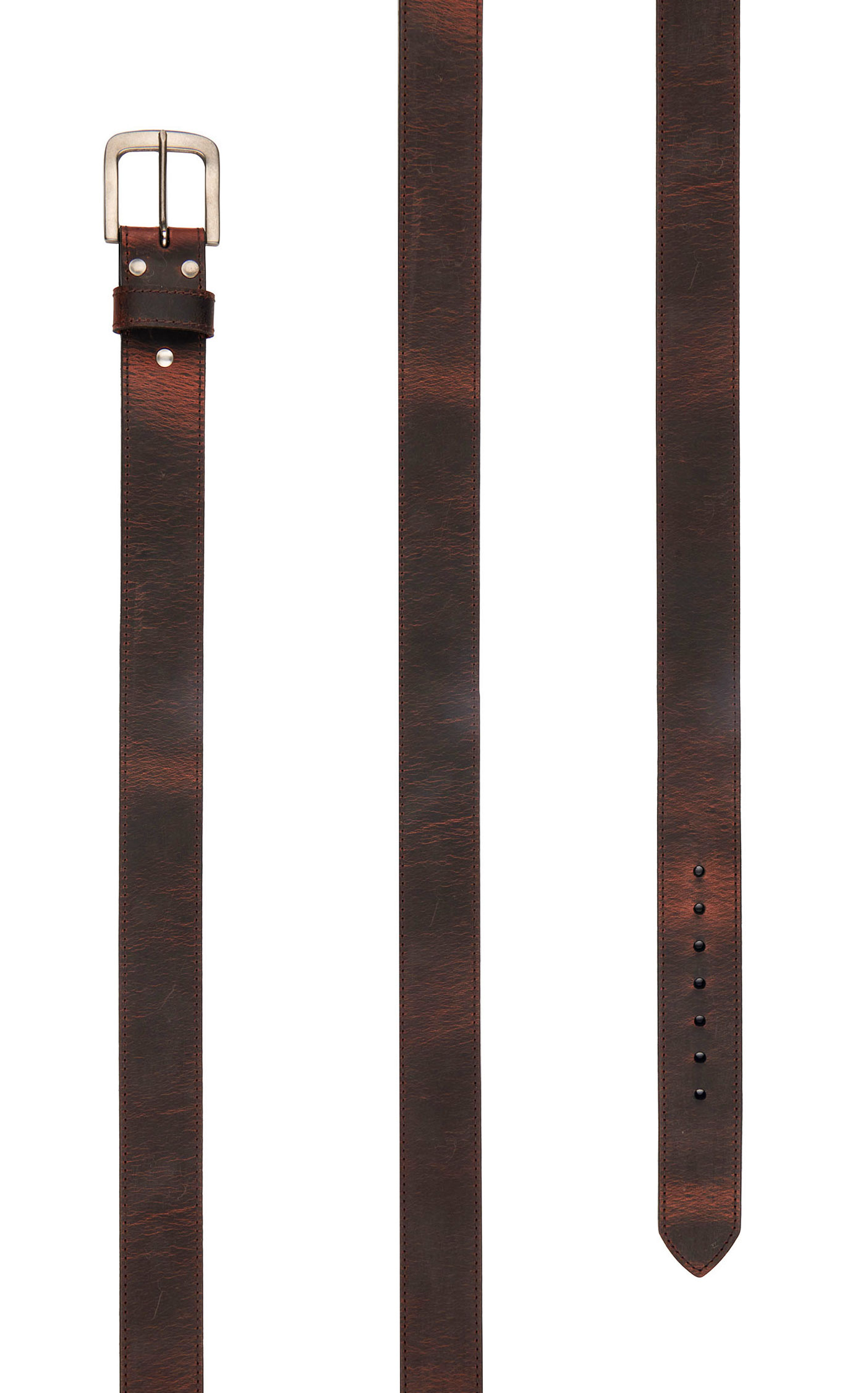 AndWest Men's Tan Extra Wide Leather Western Belt - Image 1