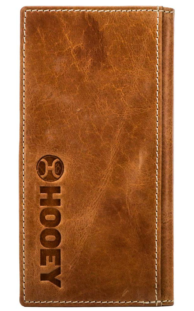 Hooey Men's Tan Genuine Leather & Turquoise Aztec Inlay Rodeo Wallet  - Image 1