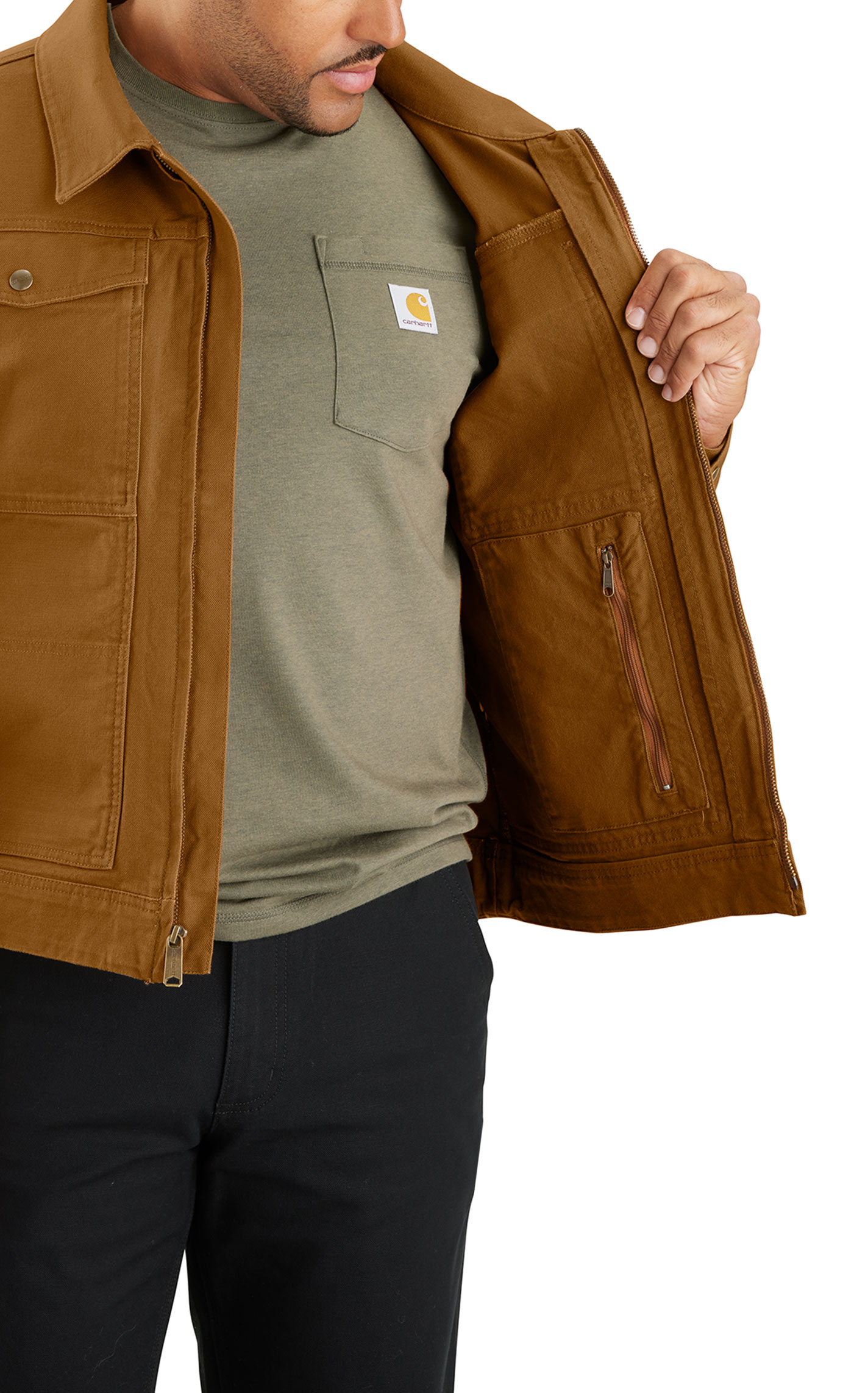 Carhartt Men's Brown Rugged Flex Duck Jacket - Image 1