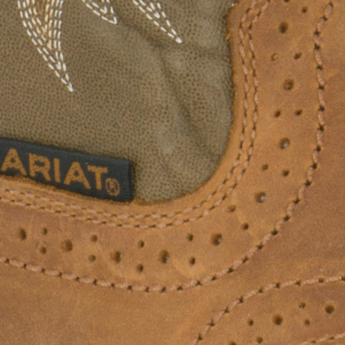 Ariat Men's Workhog Aged Bark & Olive Waterproof Round Toe Work Boots - Image 1